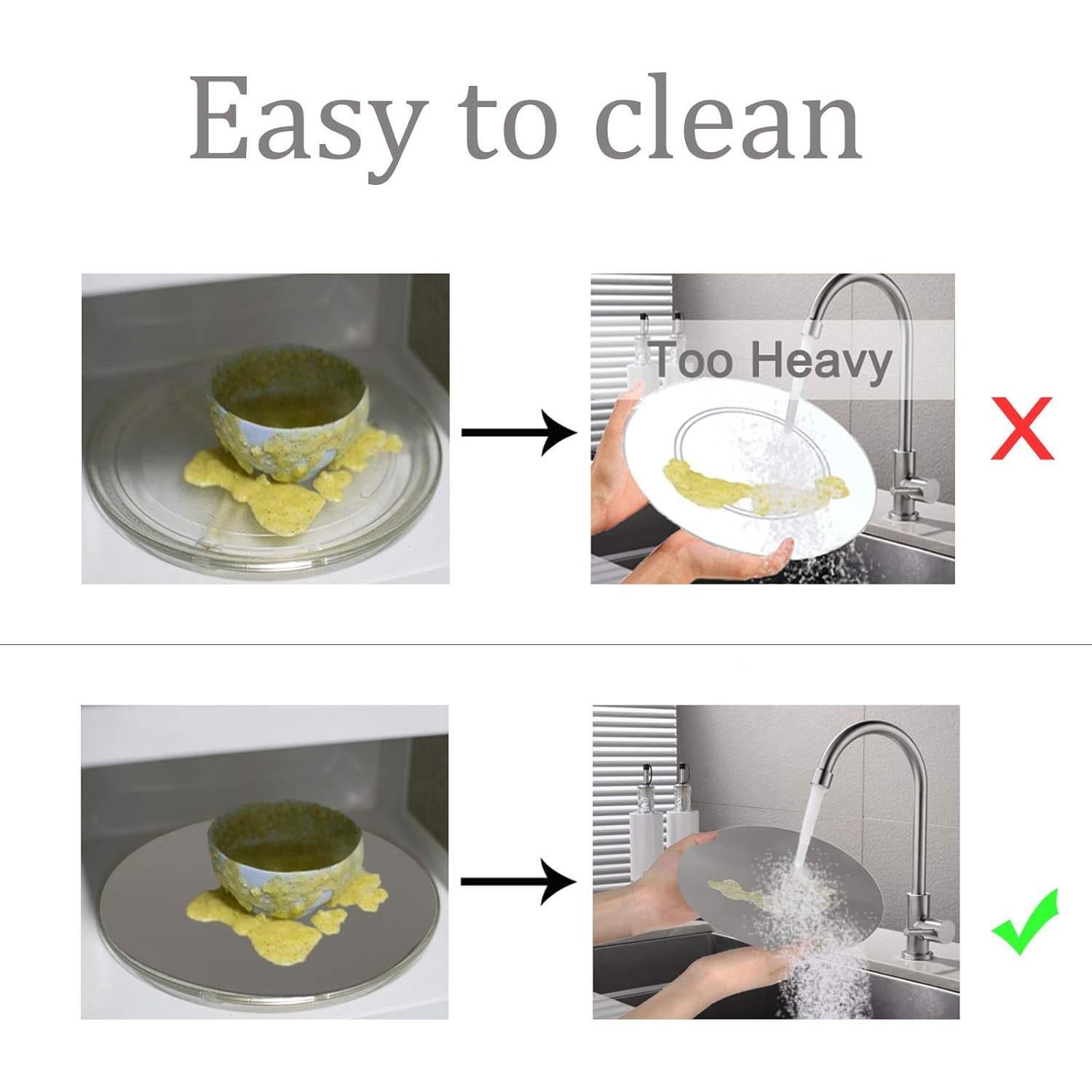 Alfombrilla de Silicona para Microondas KongNai 30 cm Gris