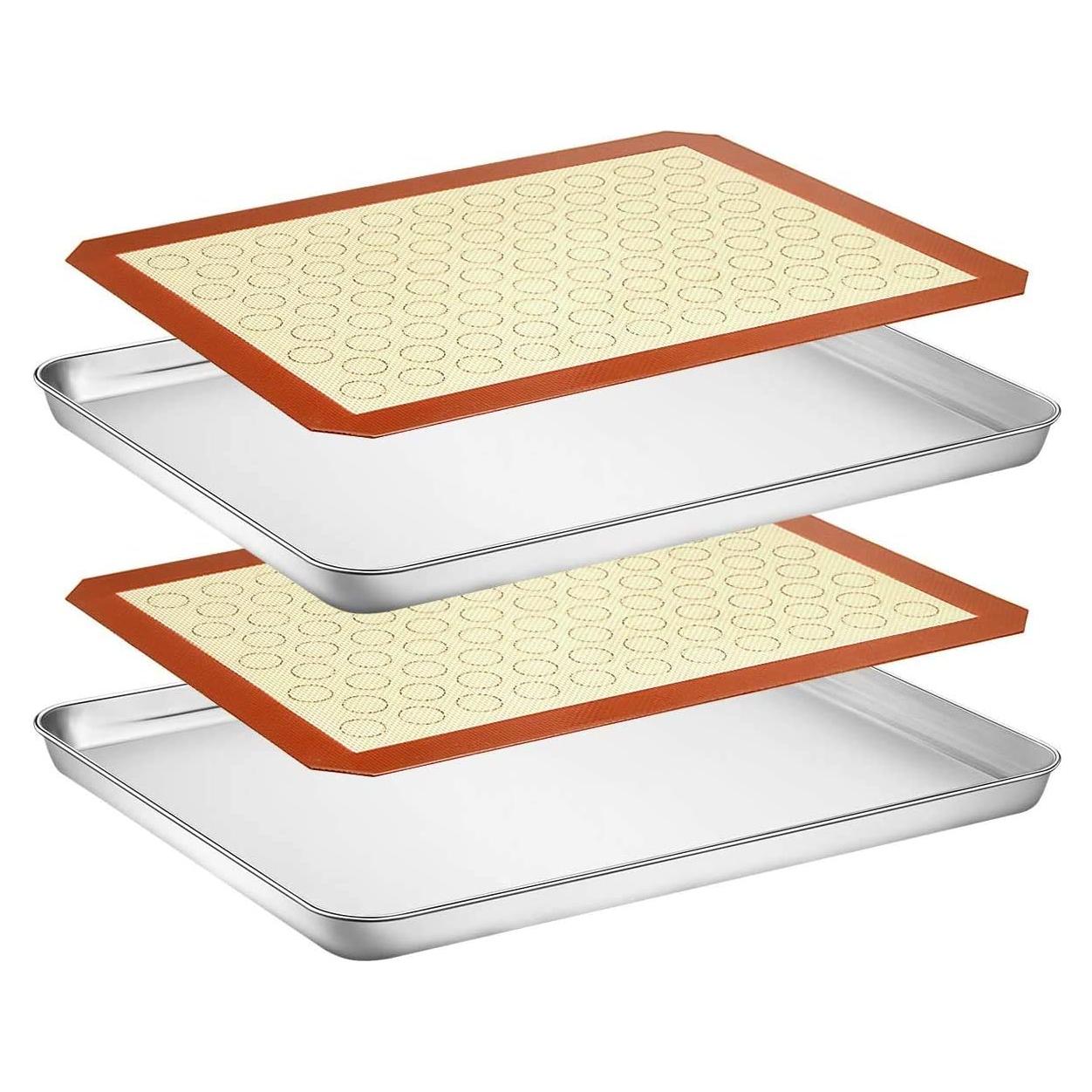 Juego de Bandejas para Hornear Wildone 4 Piezas Acero Inoxidable