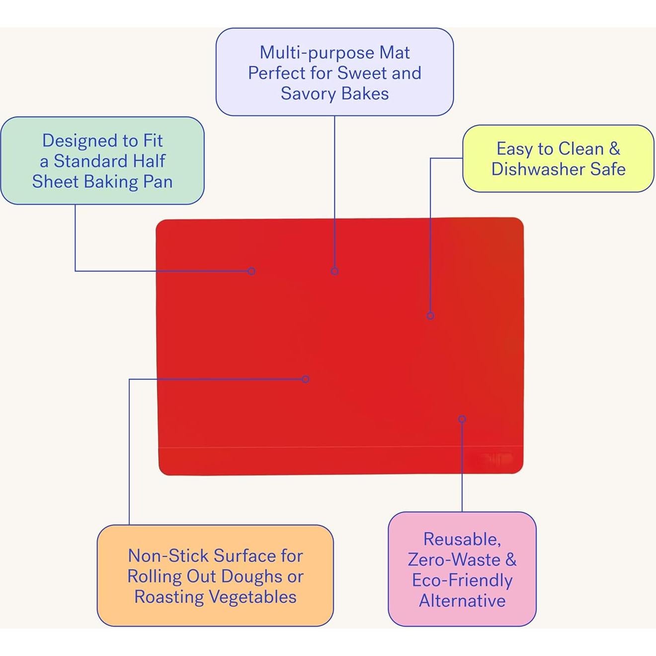 Alfombrilla de Silicona para Hornear GIR 29.2x20.3 cm Antiadherente