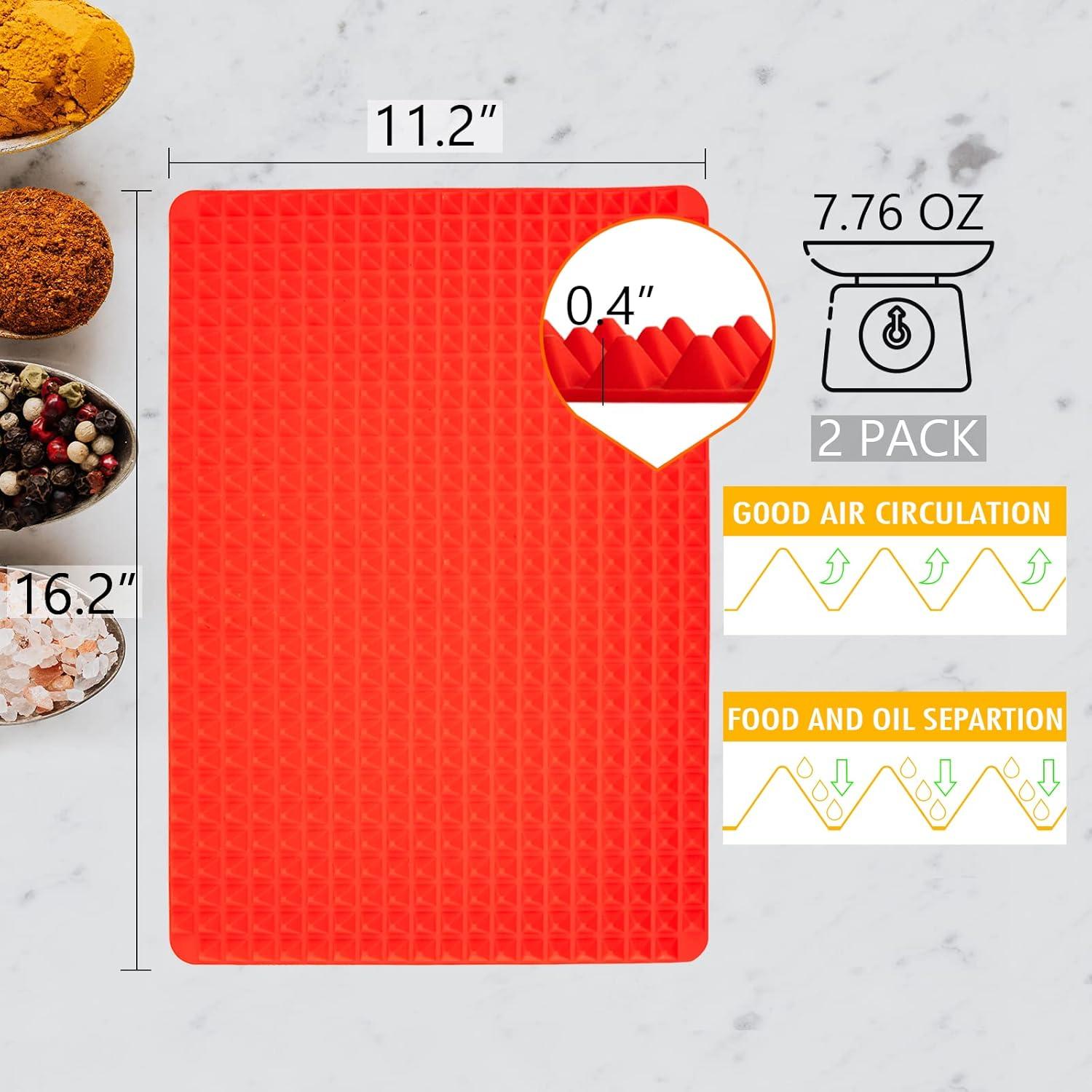 Alfombrilla de Hornear de Silicona Wolecok 40.6x27.9 cm Roja