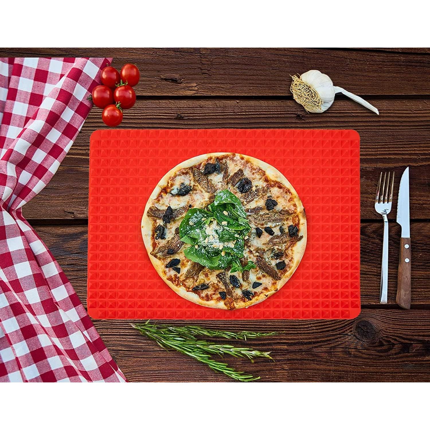 Alfombrilla de Hornear de Silicona Wolecok 40.6x27.9 cm Roja