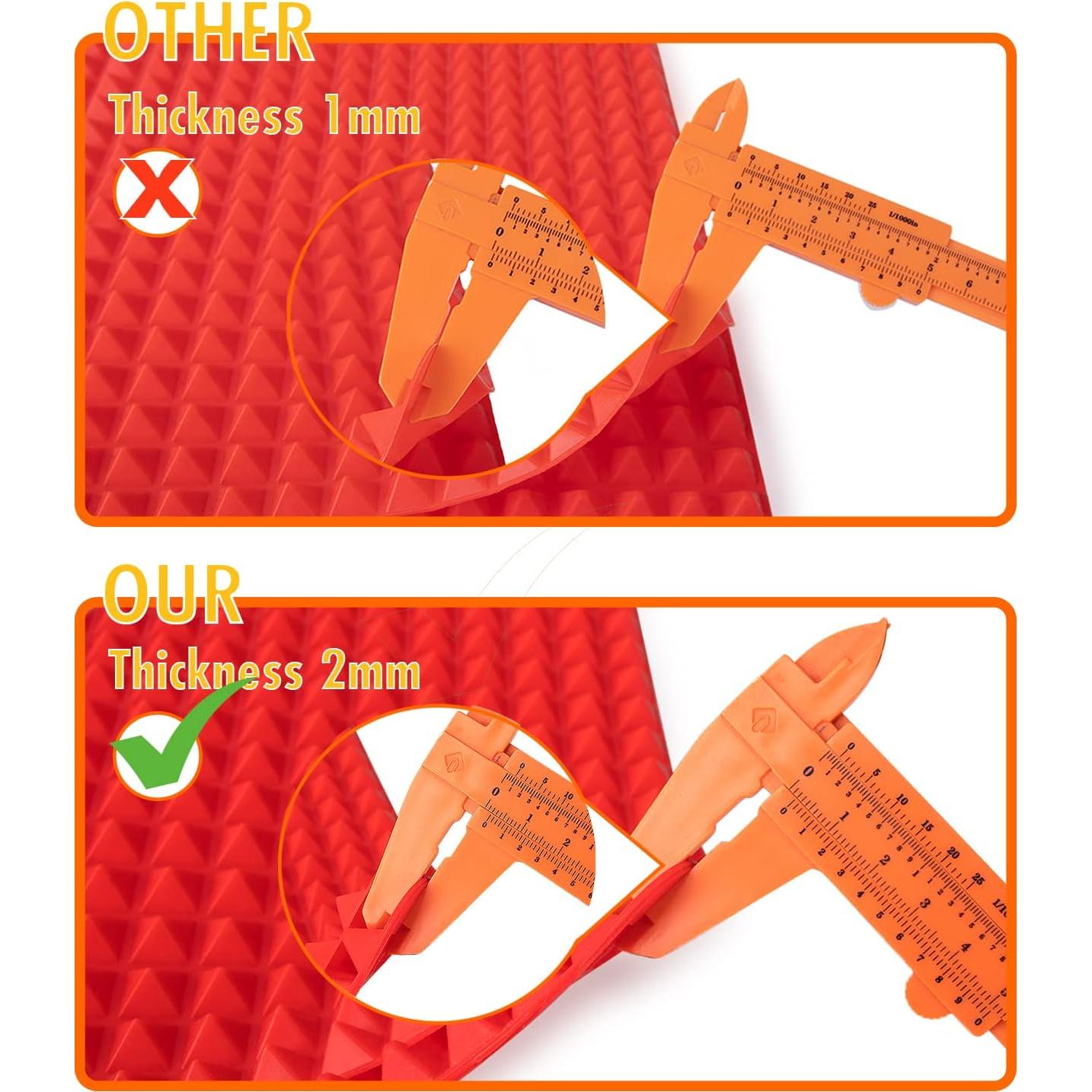 Alfombrilla de Hornear de Silicona Wolecok 40.6x27.9 cm Roja