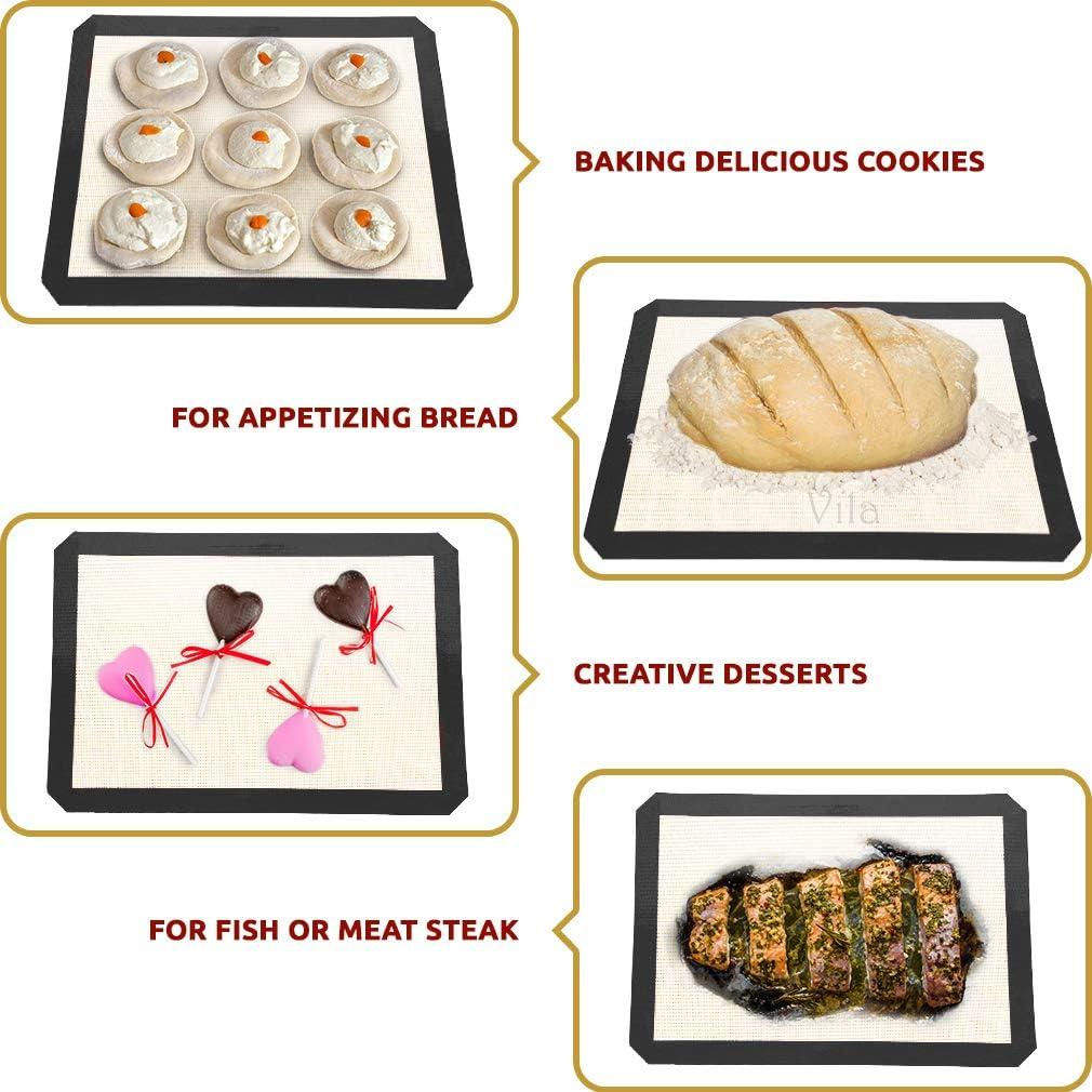 Paquete de 2 Tapetes de Silicona Vila 30.5x43.2 cm Antiadherentes