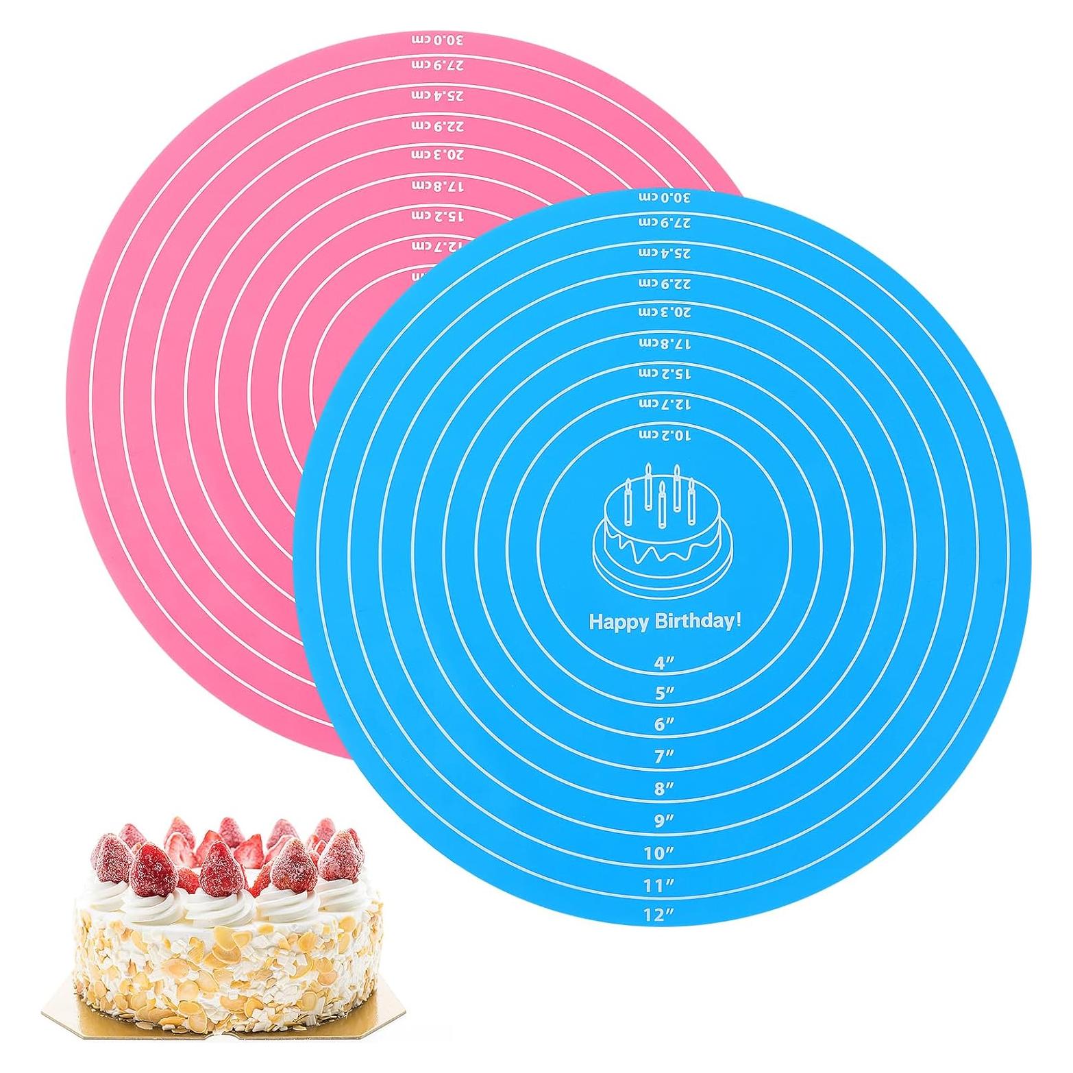 Alfombrilla de Silicona Redonda 30cm DSLSQD Antiadherente Azul