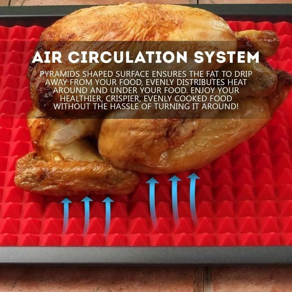 Sartén Pirámide Superior OrangeTag 41x28 cm Silicona Roja