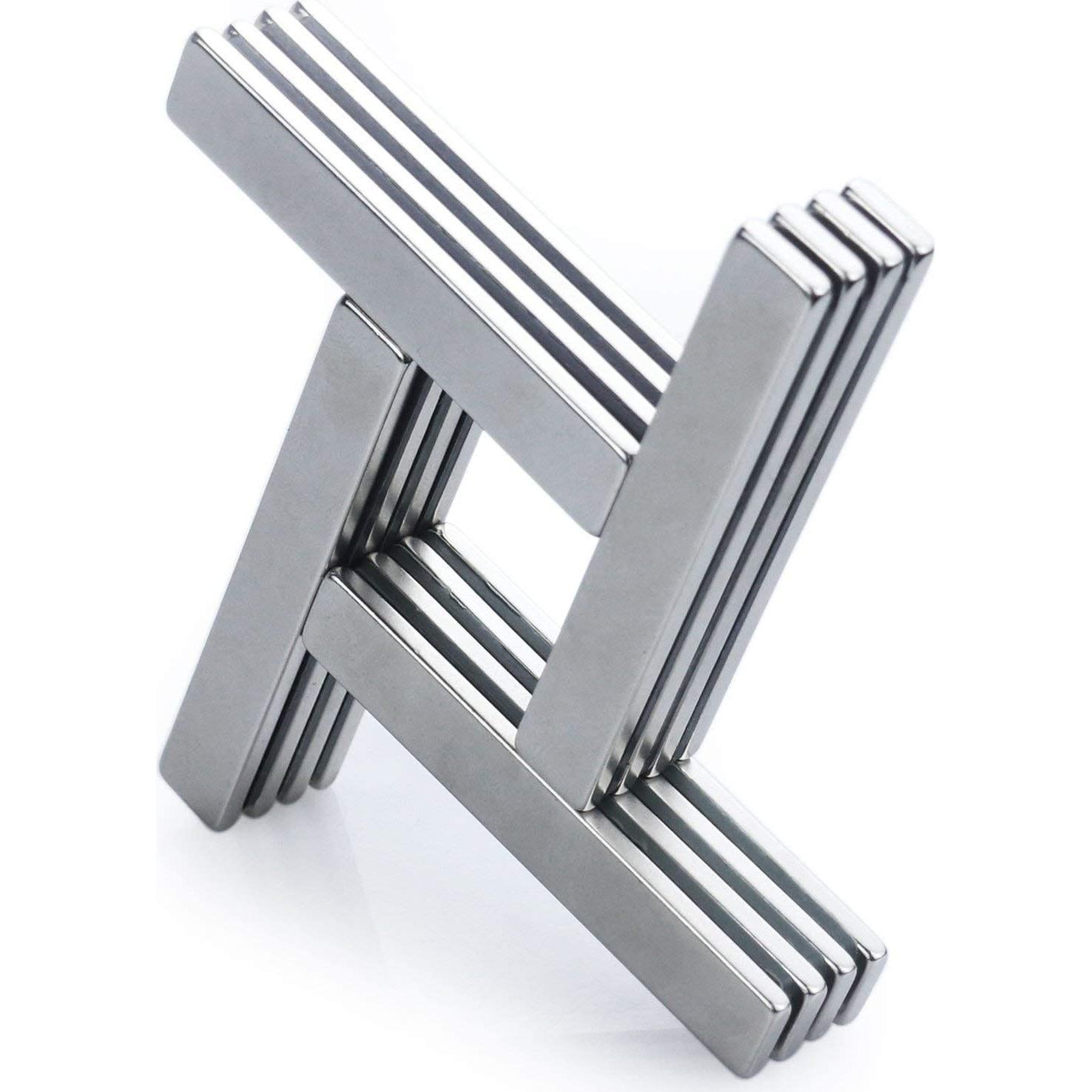 Imanes de Neodimio MIKEDE 4 Pack 60x10x3 mm con Adhesivo