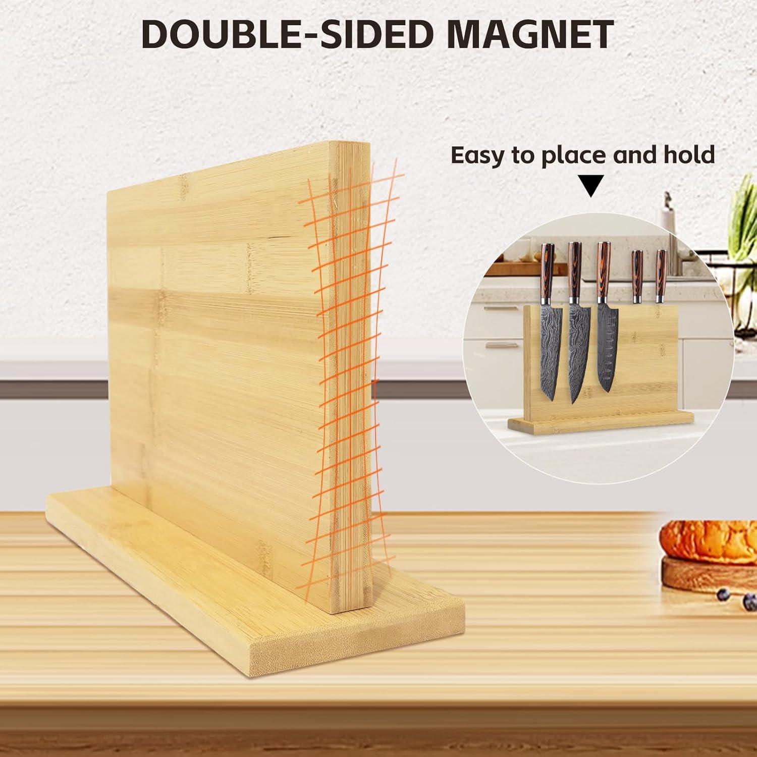 Soporte Magnético de Cuchillos SEHAUSEU de Bambú 27.7x17.8cm