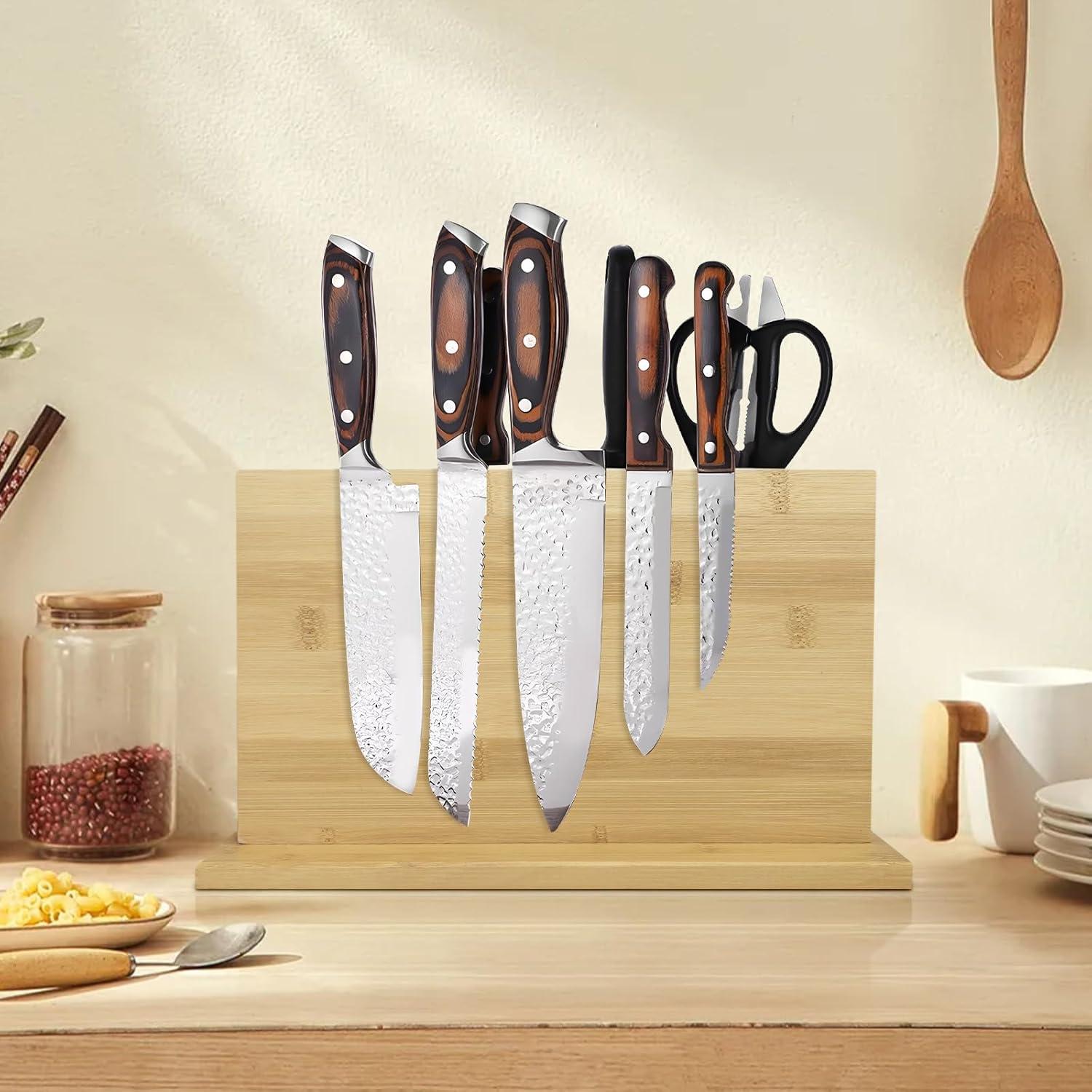 Soporte Magnético de Cuchillos SEHAUSEU de Bambú 27.7x17.8cm