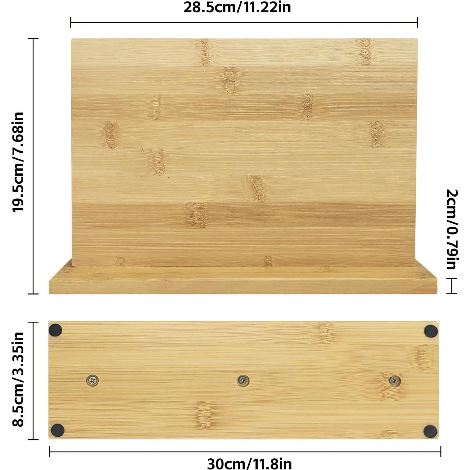 Soporte Magnético de Cuchillos SEHAUSEU de Bambú 27.7x17.8cm