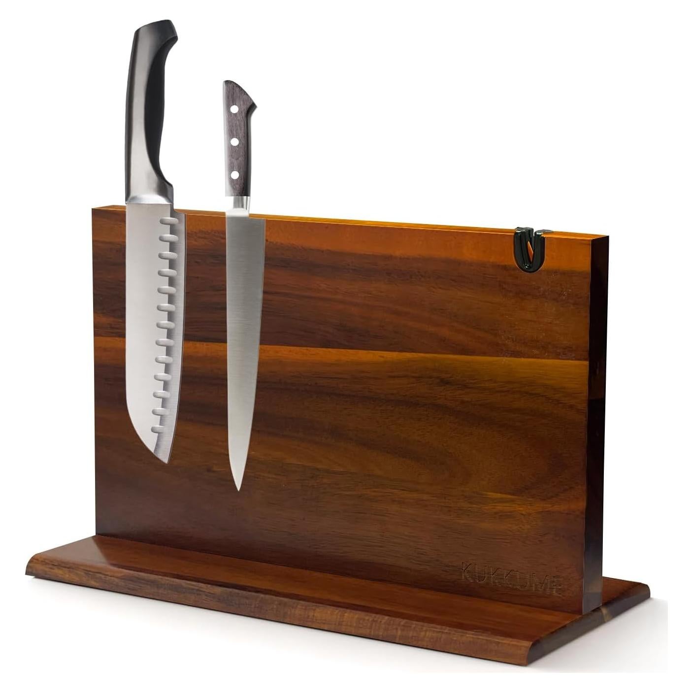 Bloque Magnético KUKKUME para Cuchillos 37.8x25.4cm con Afilador