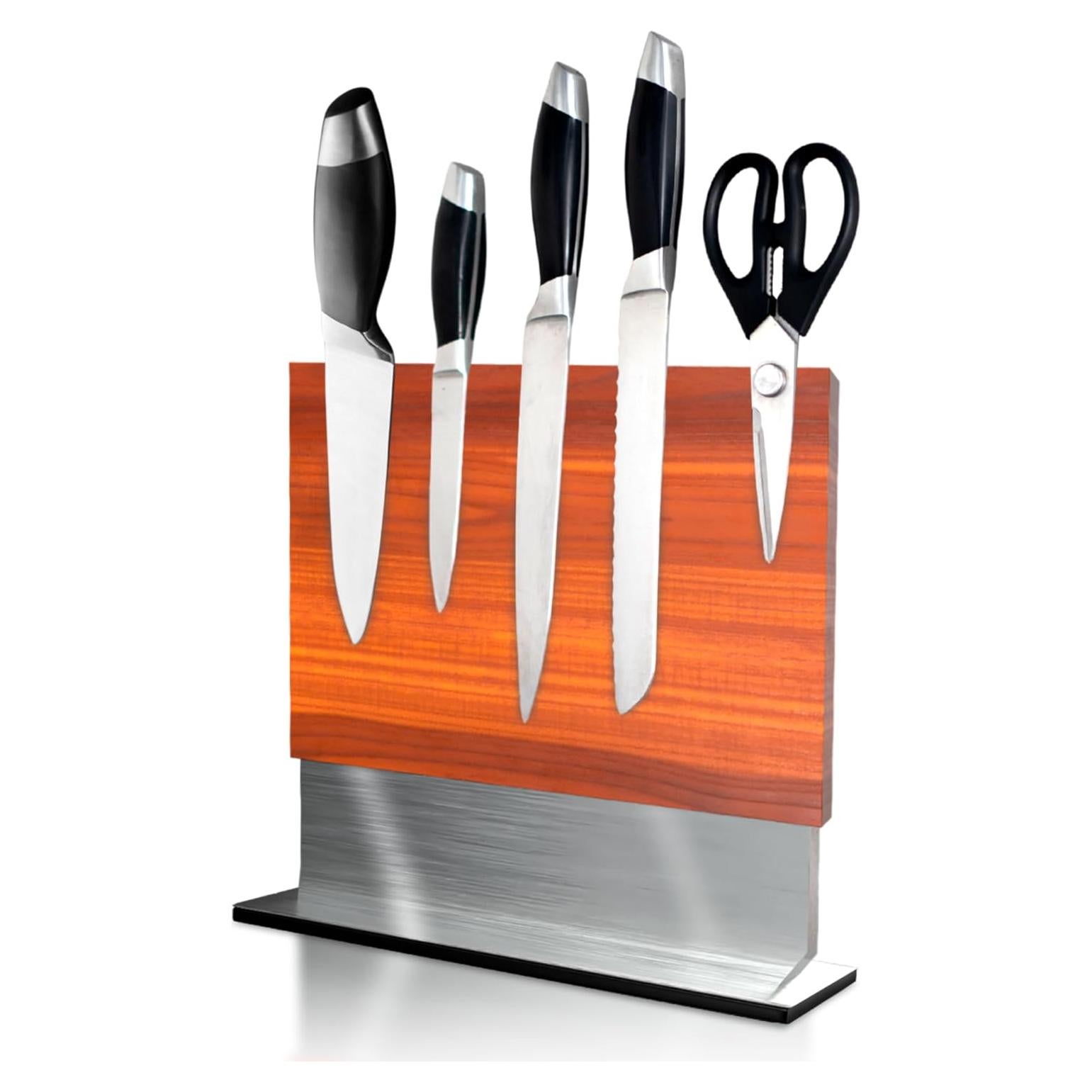 Bloque Magnético para Cuchillos FOSSTA - Madera Acacia y Acero