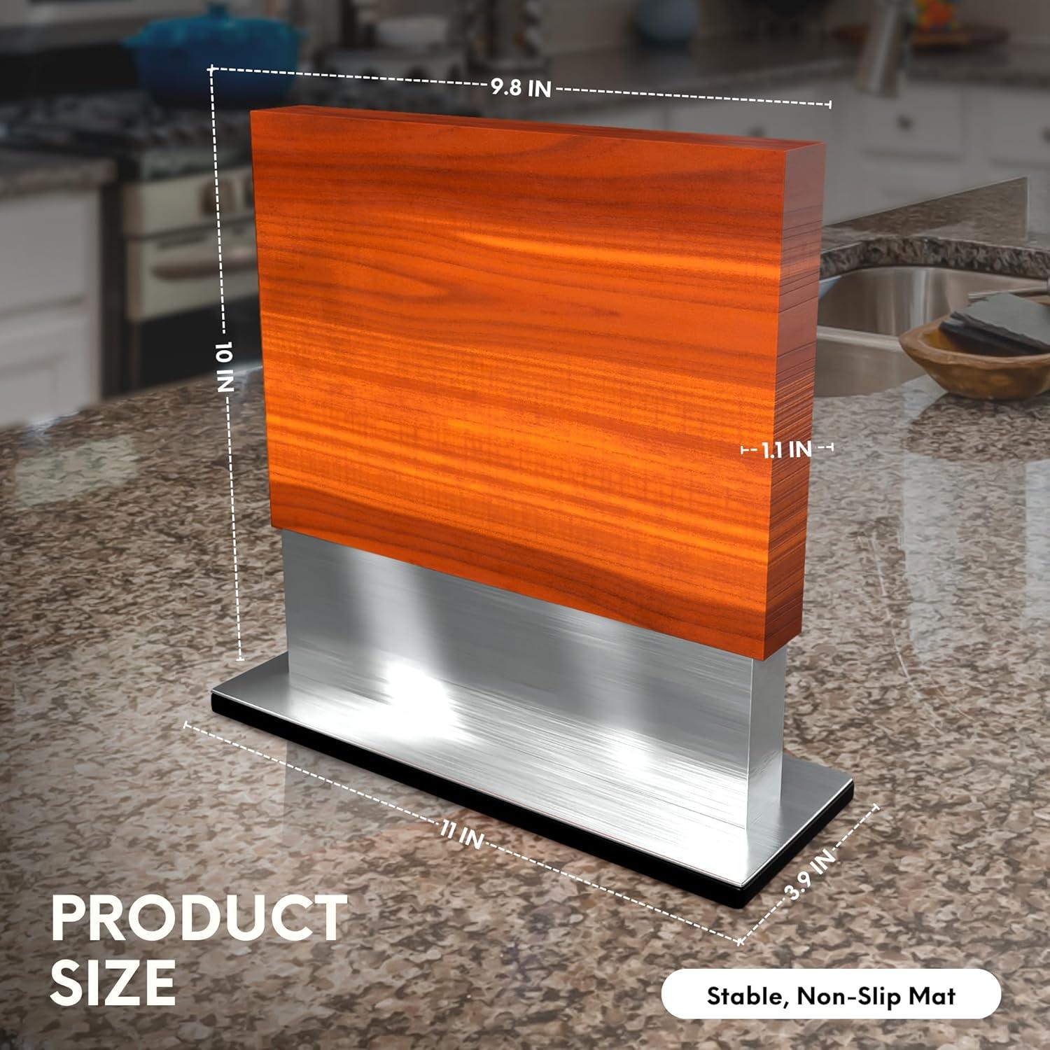 Bloque Magnético para Cuchillos FOSSTA - Madera Acacia y Acero