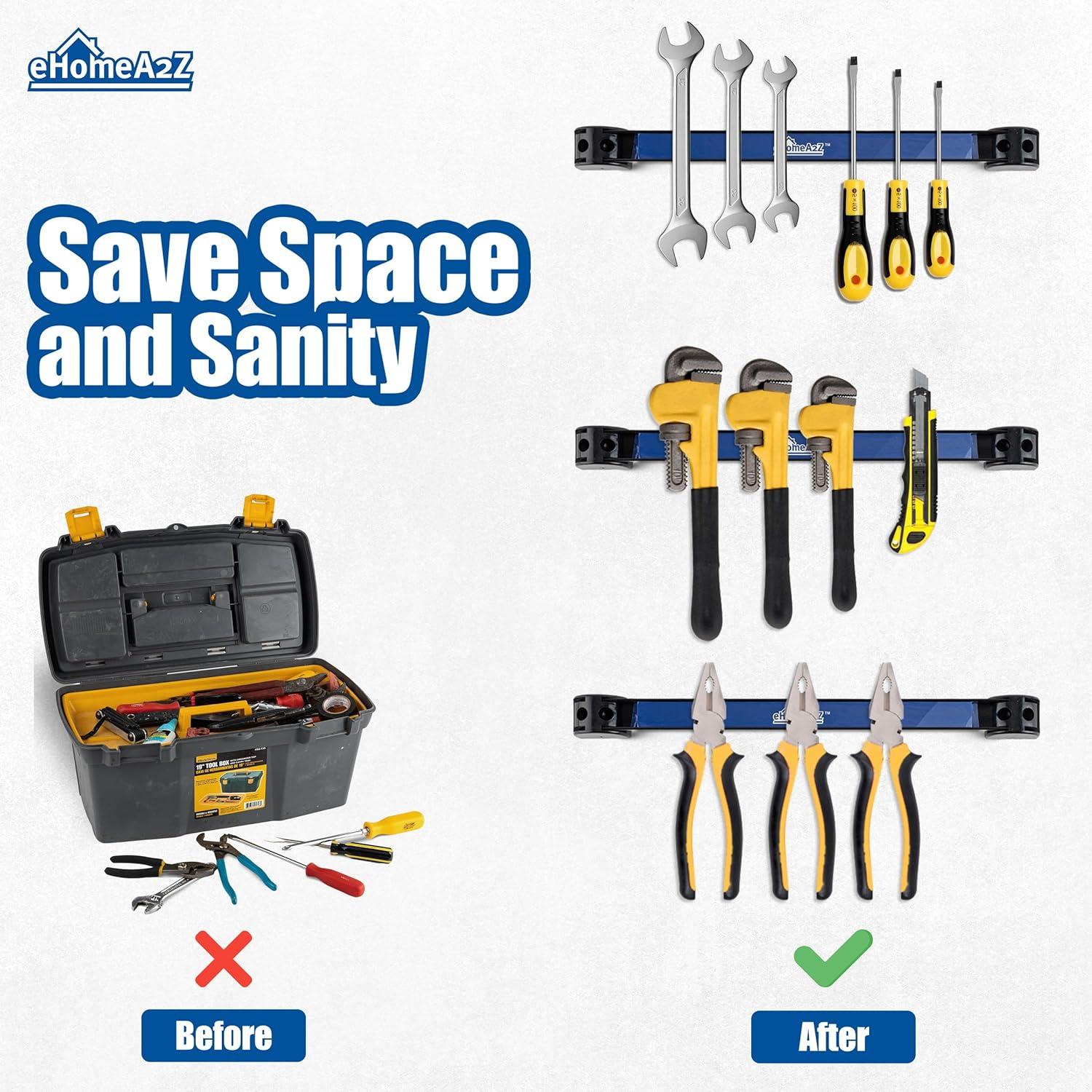 Soporte Magnético para Herramientas EHOMEA2Z 30.48 cm - Paquete de 4