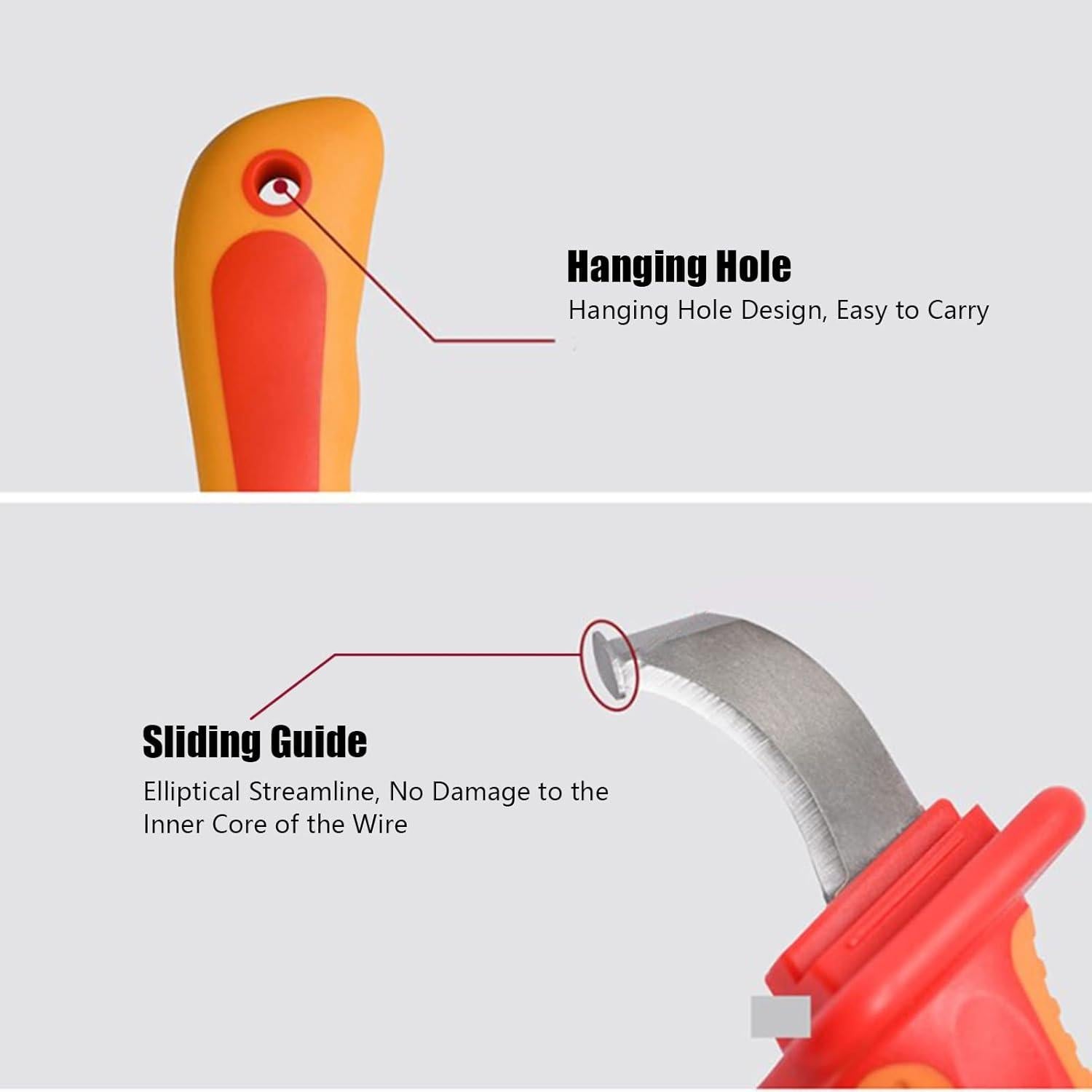 Cuchillo de Electricista Aislado Walfront 210mm IEC60900