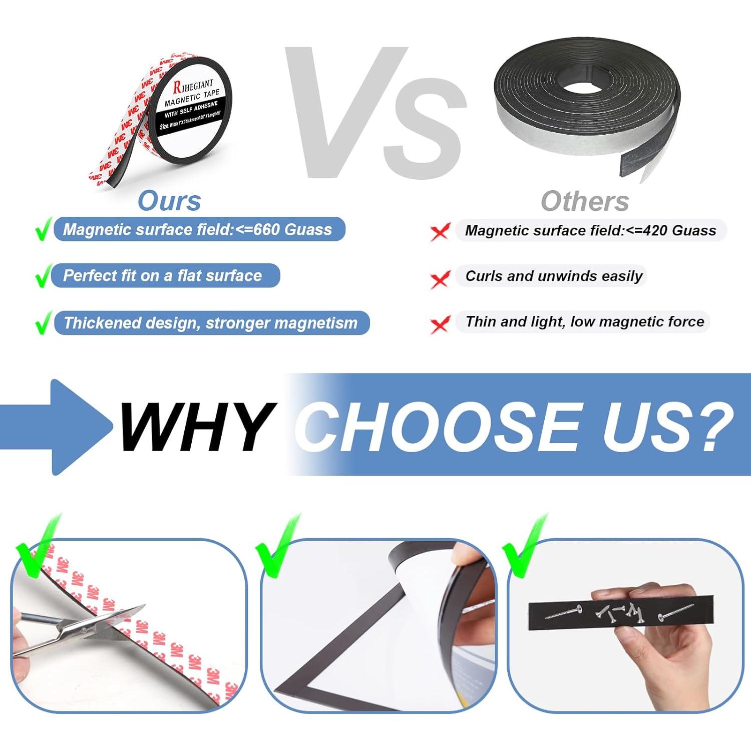 Cinta Magnética Adhesiva 3M RIHEGIANT 1.27 cm x 4.88 m