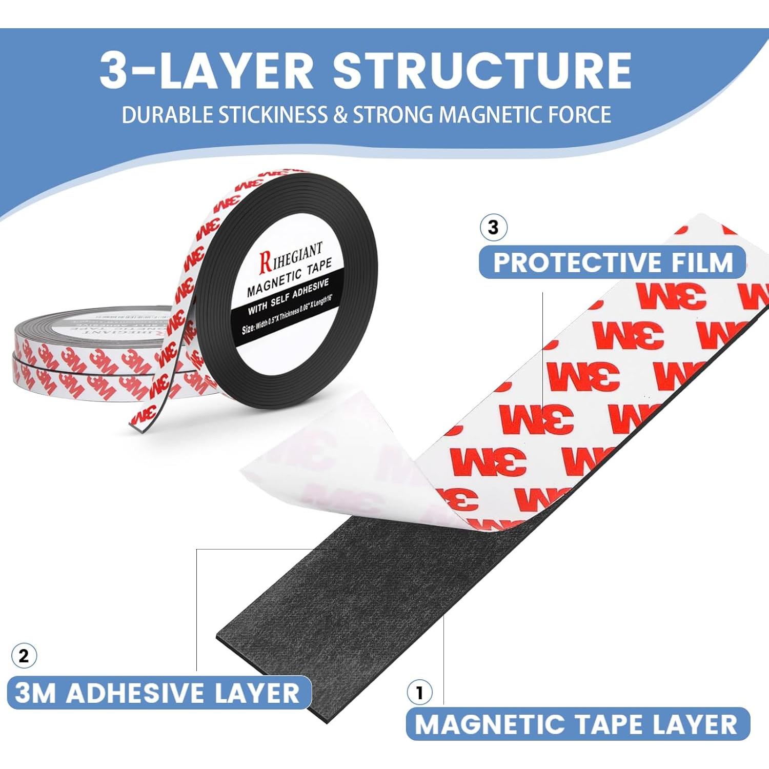 Cinta Magnética Adhesiva 3M RIHEGIANT 1.27 cm x 4.88 m