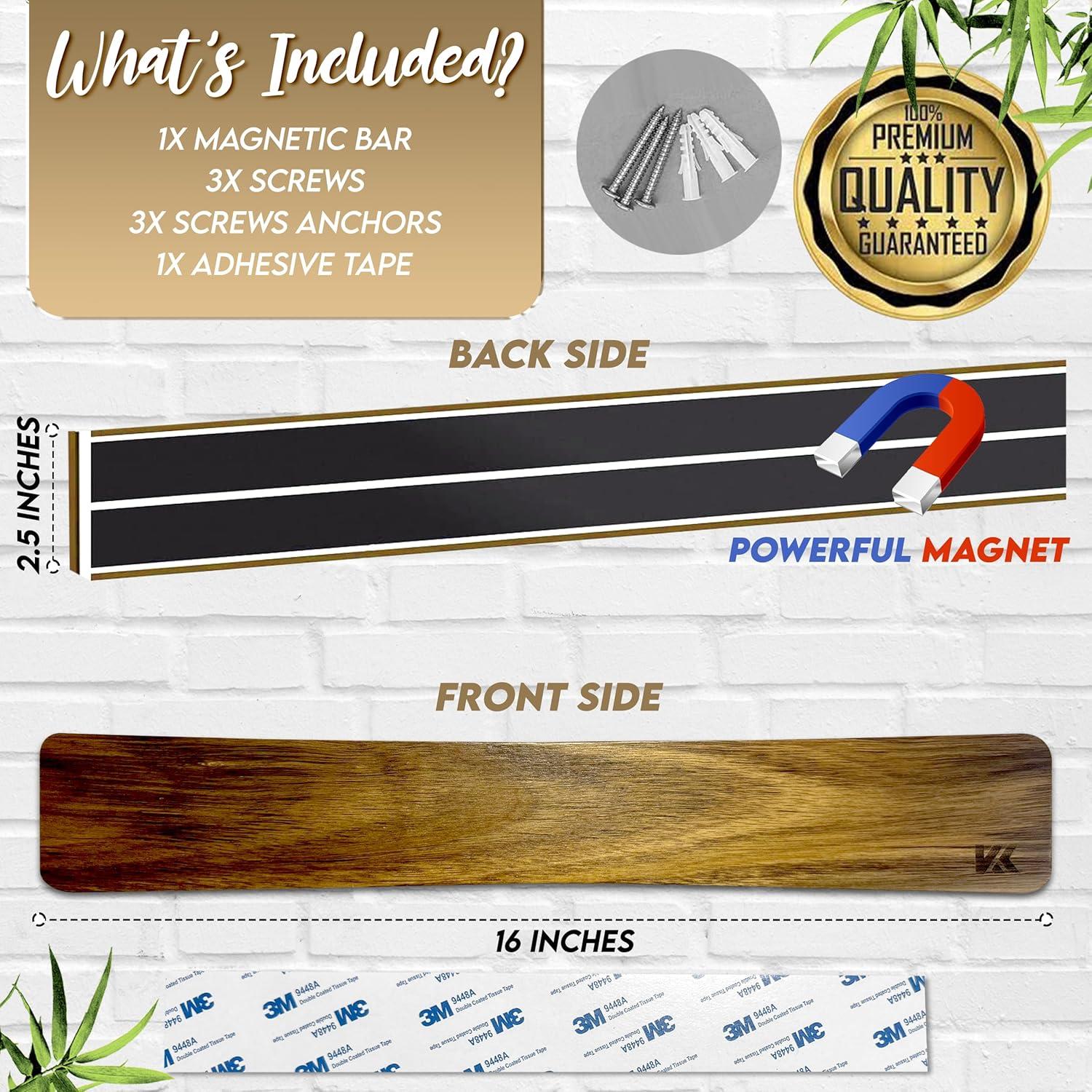 Soporte Magnético para Cuchillos Kiaansh-Kiavi 40.6cm Madera