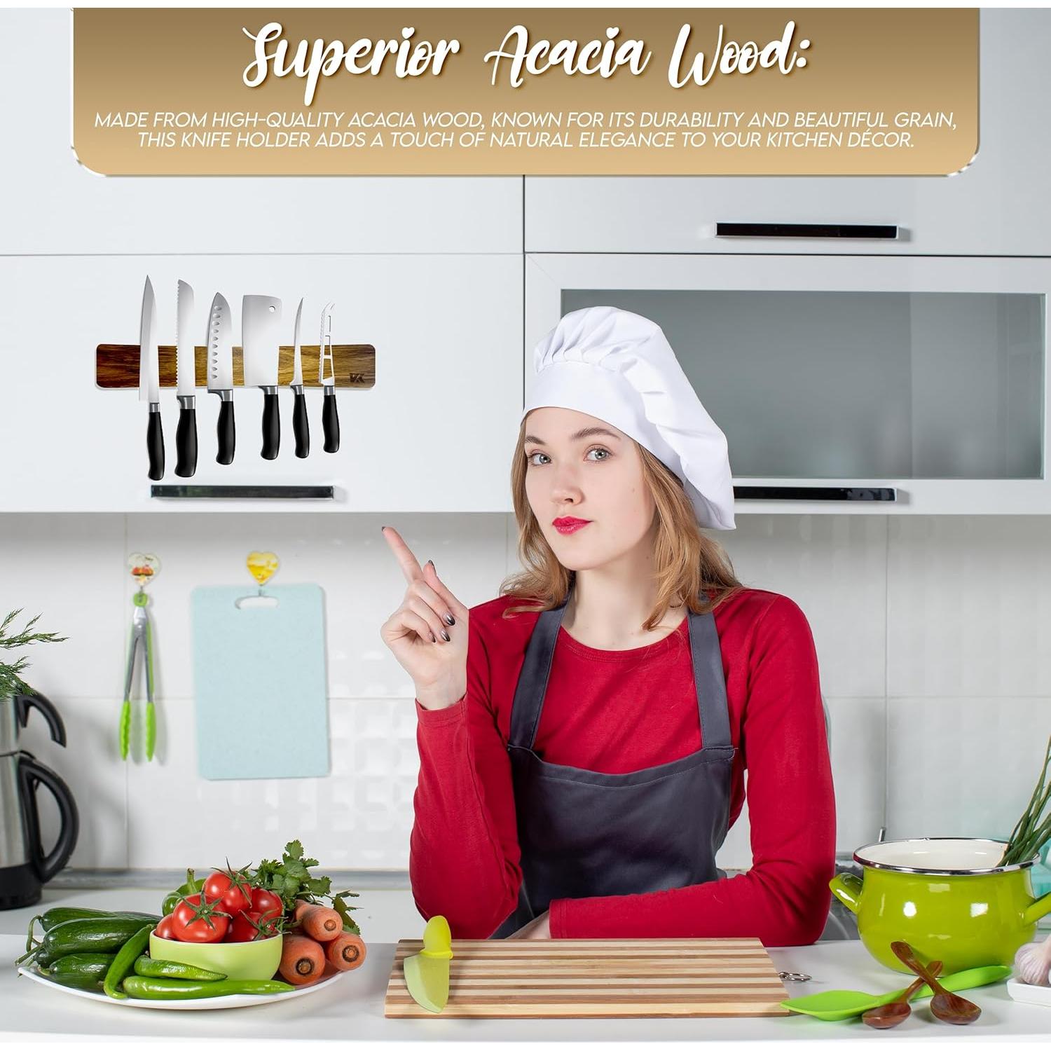 Soporte Magnético para Cuchillos Kiaansh-Kiavi 40.6cm Madera