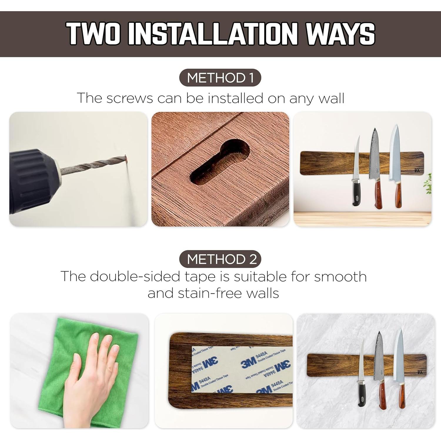 Soporte Magnético para Cuchillos Kiaansh-Kiavi 40.6cm Madera