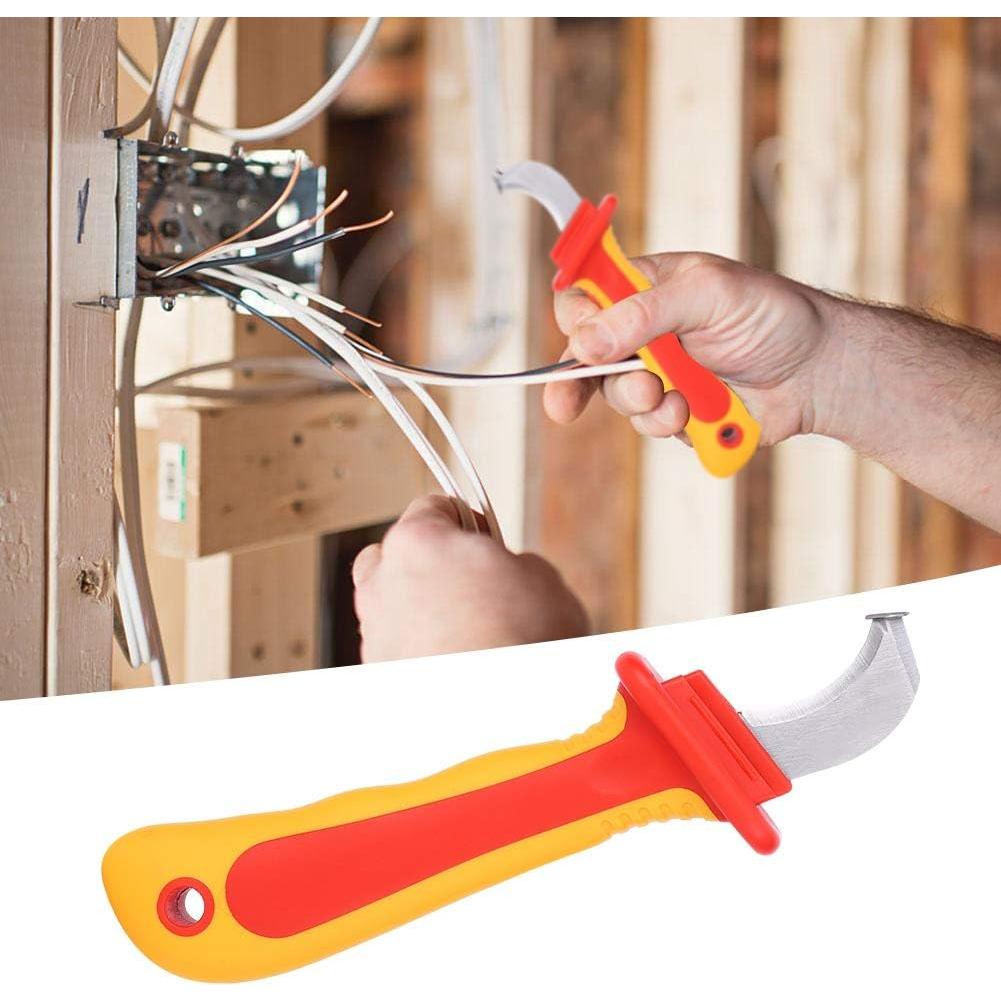 Cuchillo de Electricista Aislado Akozon 1000V 21cm Acero Inoxidable