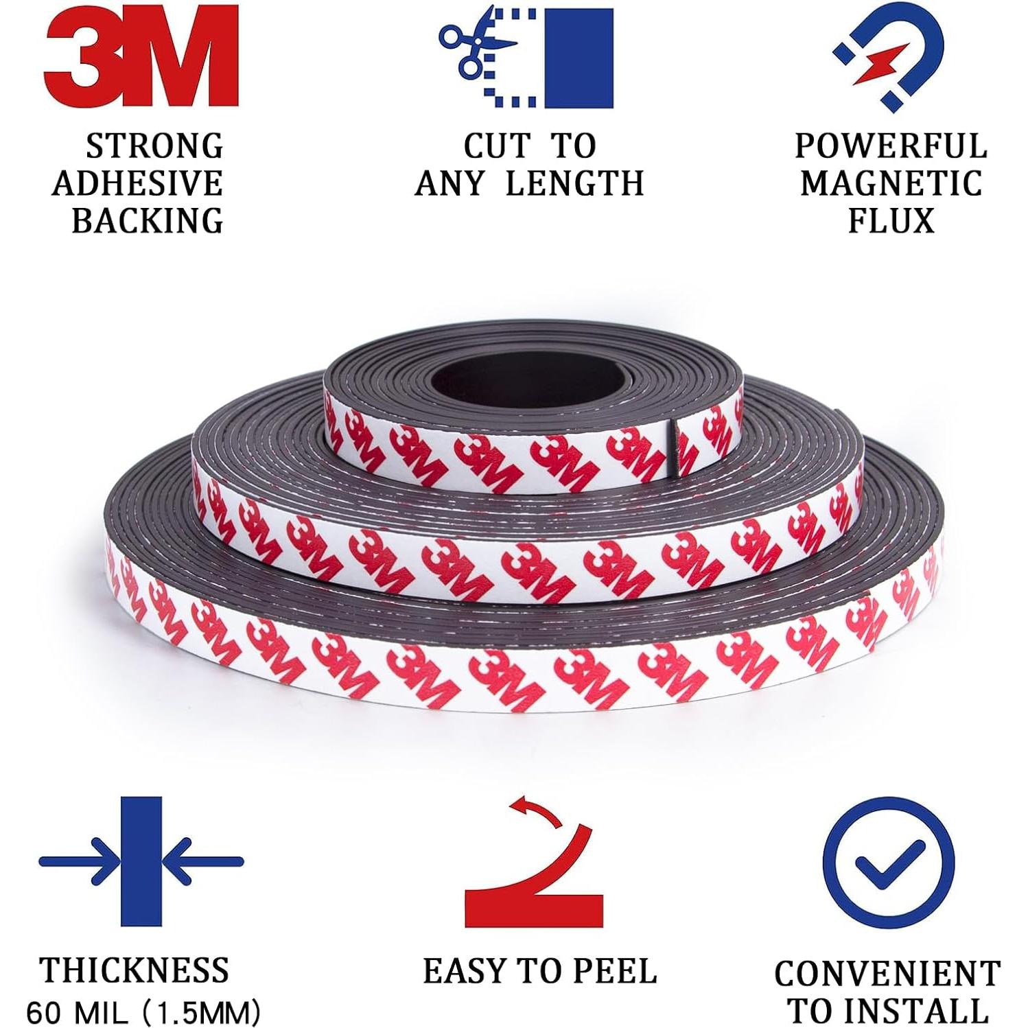 Cinta Magnética Adhesiva 3M Towjug 2.54cm x 6.1m Flexible