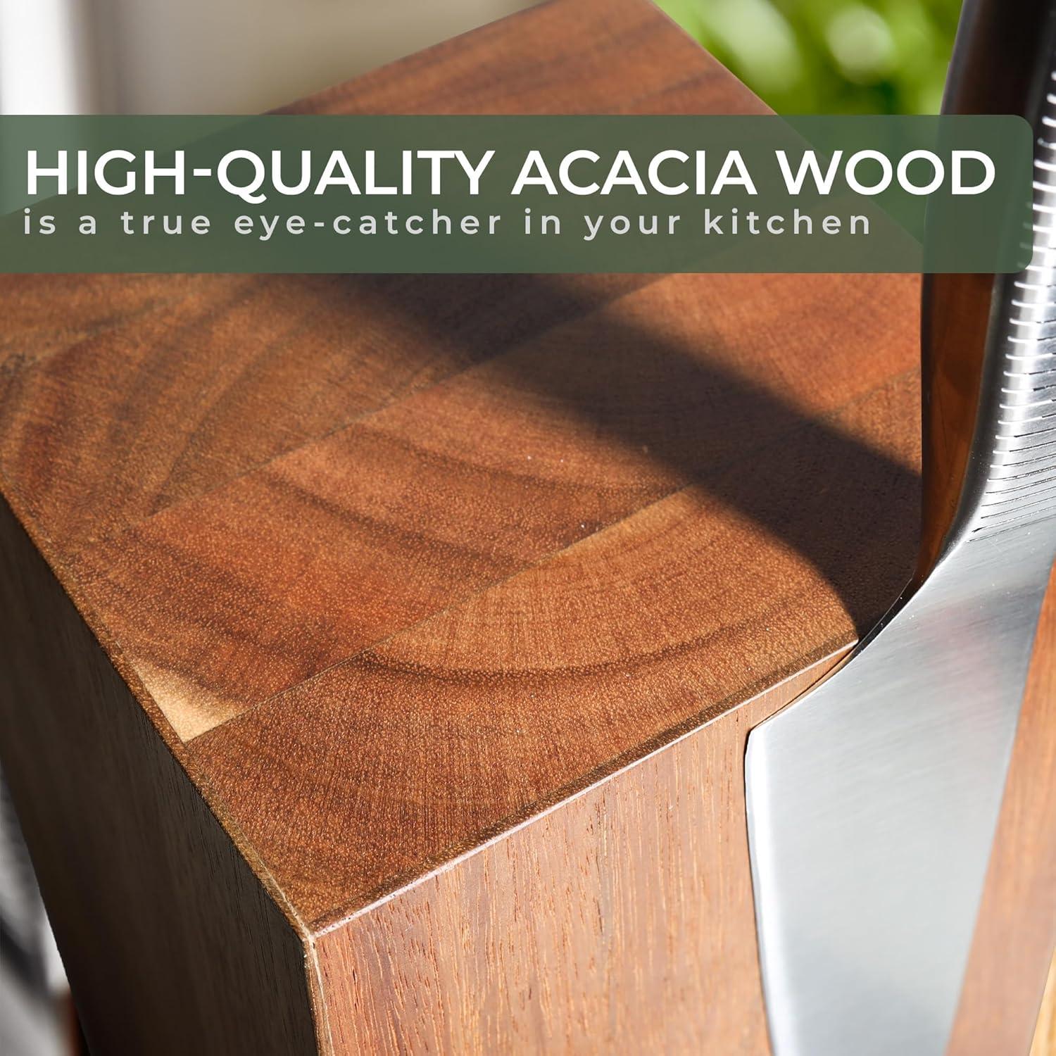 Soporte Magnético para Cuchillos WALDWERK de Madera Acacia 360°