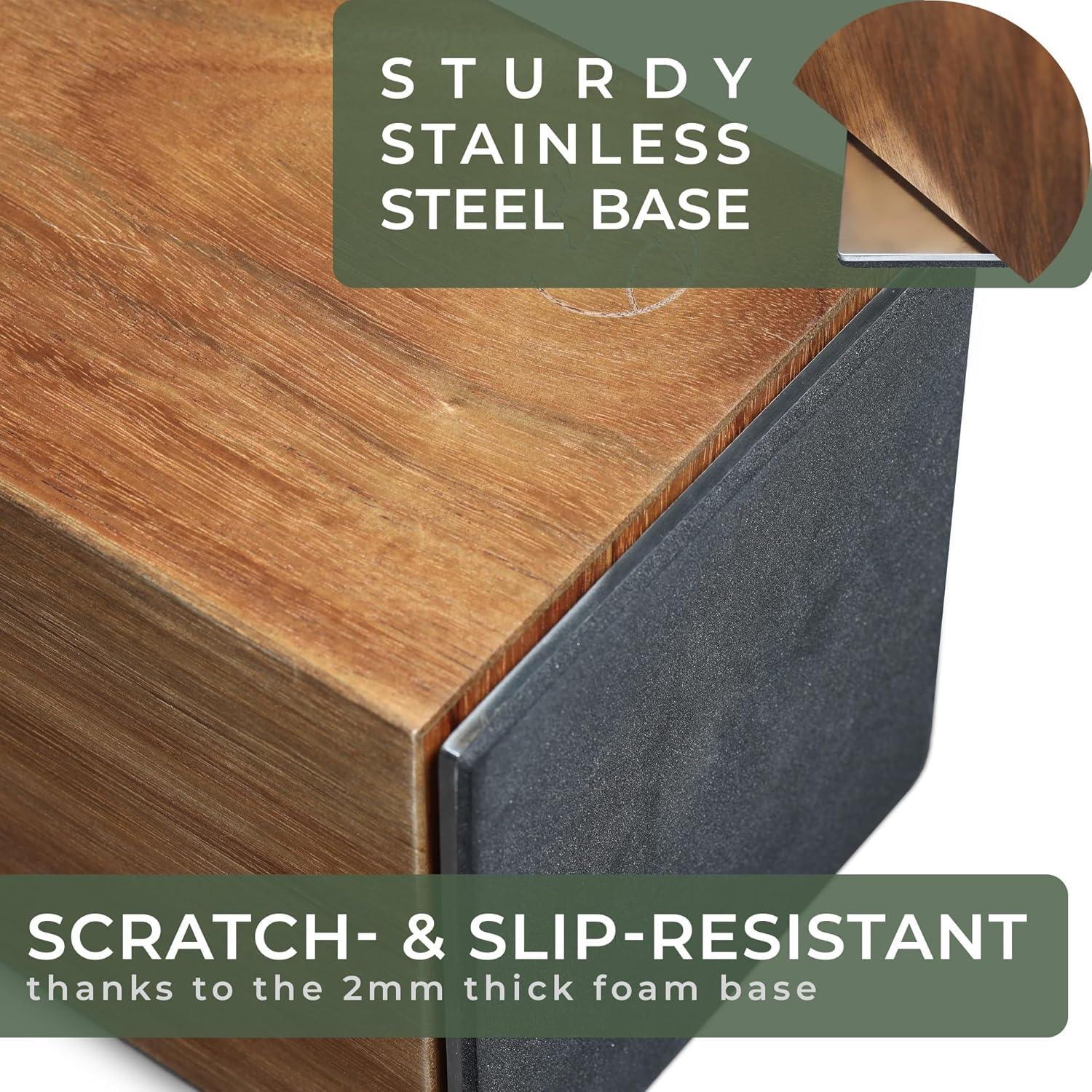 Soporte Magnético para Cuchillos WALDWERK de Madera Acacia 360°