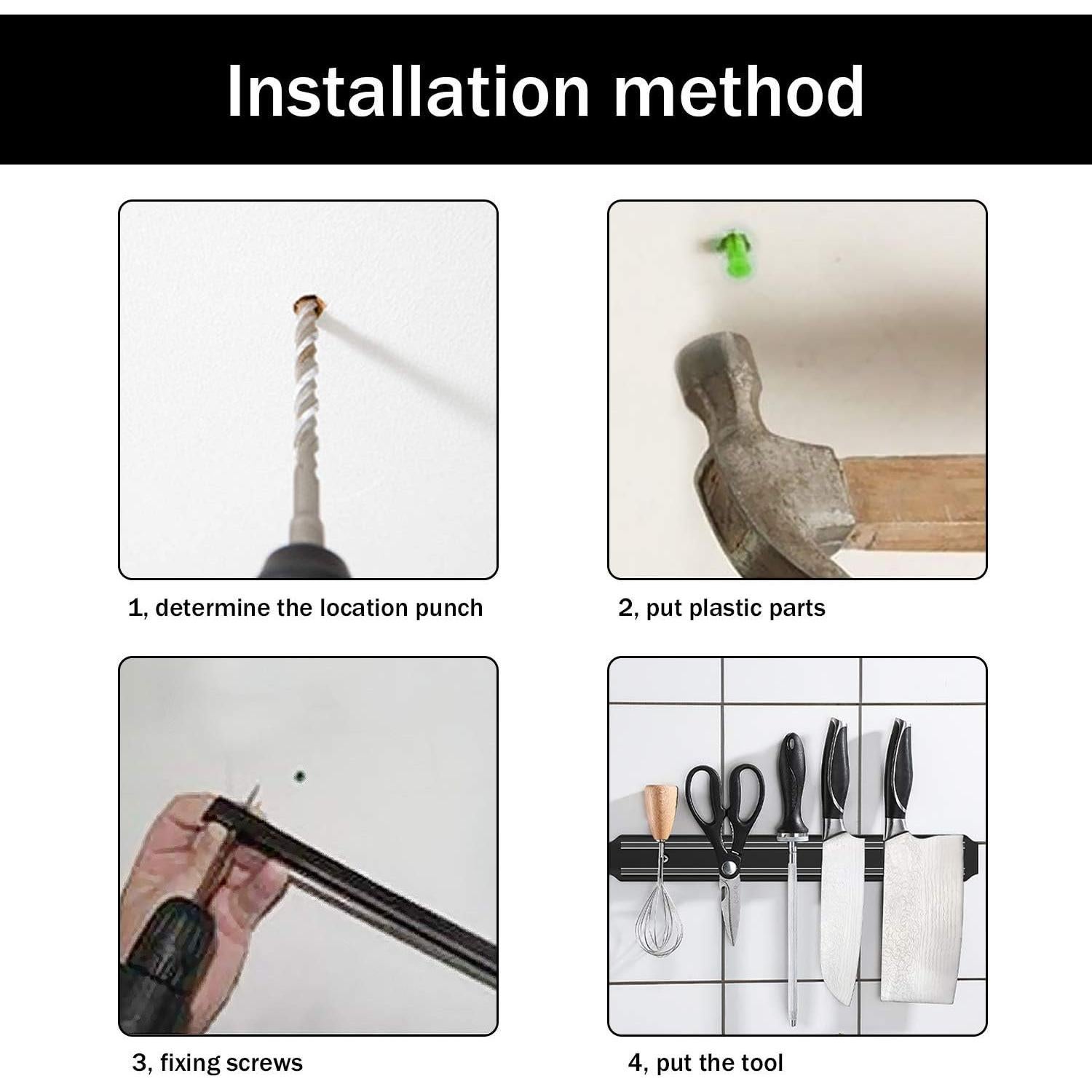 Tira Magnética para Cuchillos ARCPRM 38 cm - Organizador Multiusos