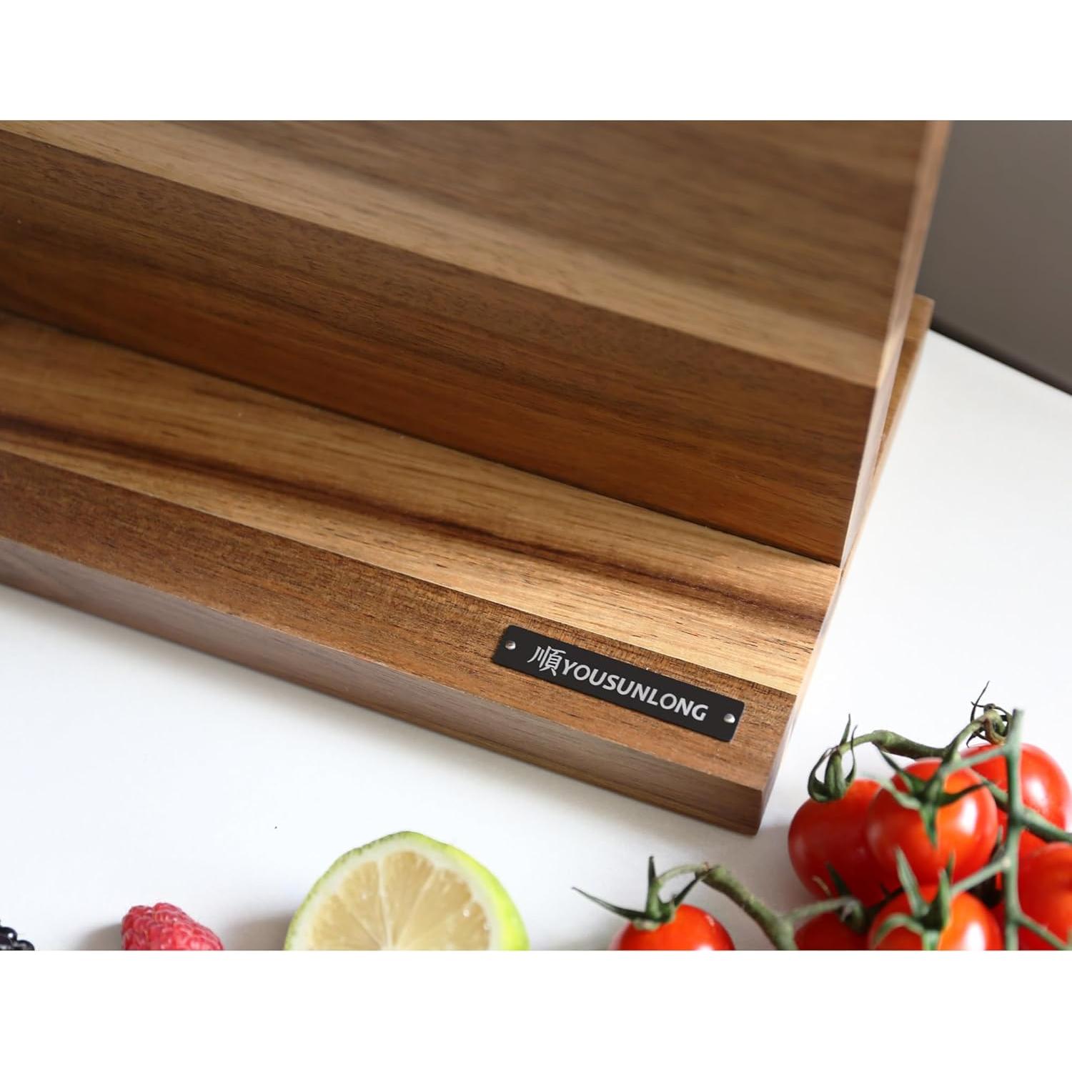 Bloque Magnético para Cuchillos YOUSUNLONG - Madera Acacia 32 cm