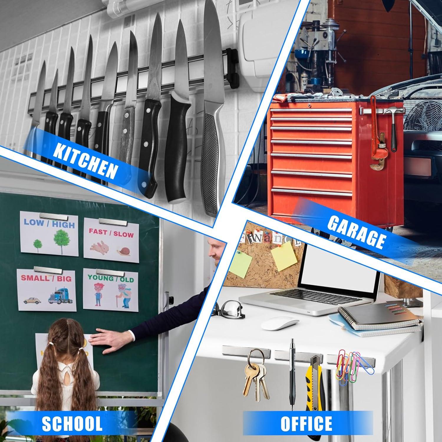 Barras de Imán de Neodimio MIKEDE 12 Piezas 60x10x3mm N35