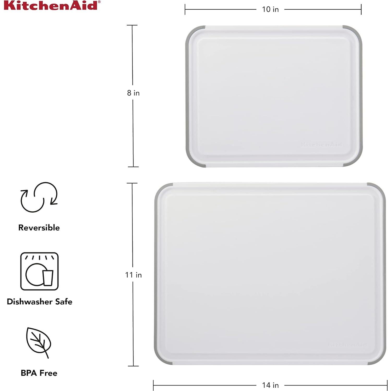 Juego de 2 Tableros de Corte Antideslizantes KitchenAid 35.56x27.94cm