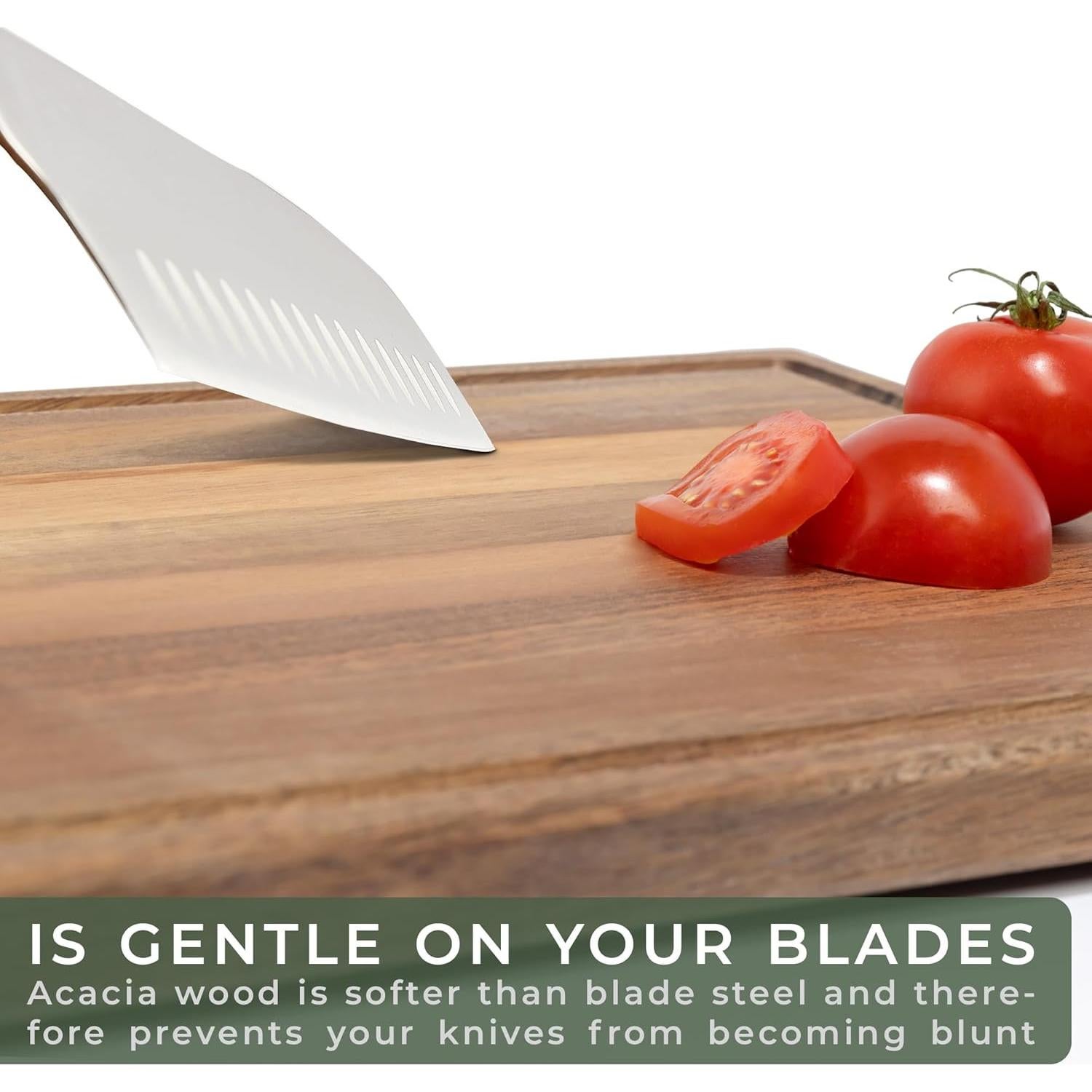 Juego de 3 Tablas de Cortar WALDWERK de Madera de Acacia 40x30 cm