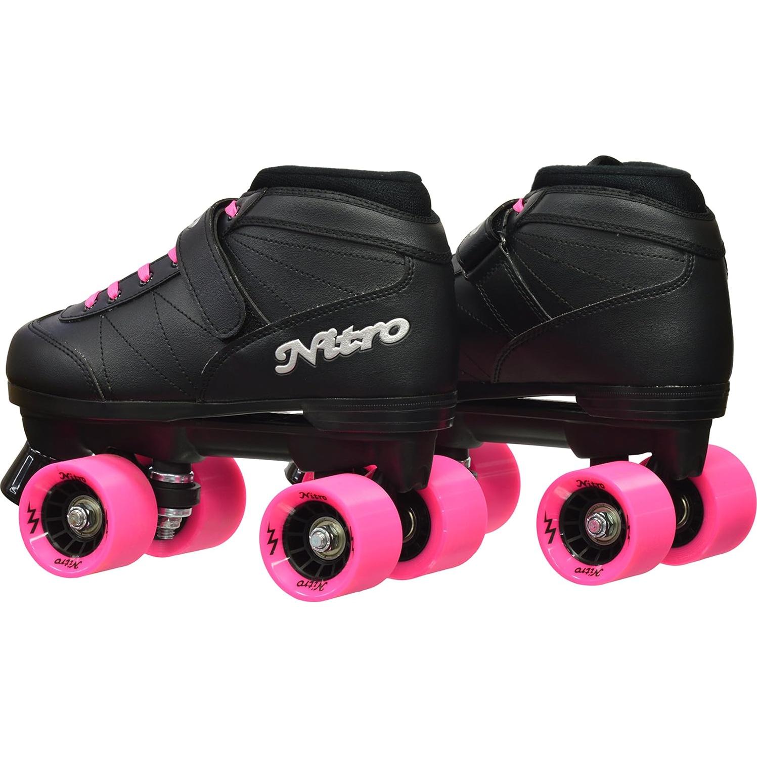 Patines Cuádruples Epic Super Nitro Adulto 7 Negro/Rosa