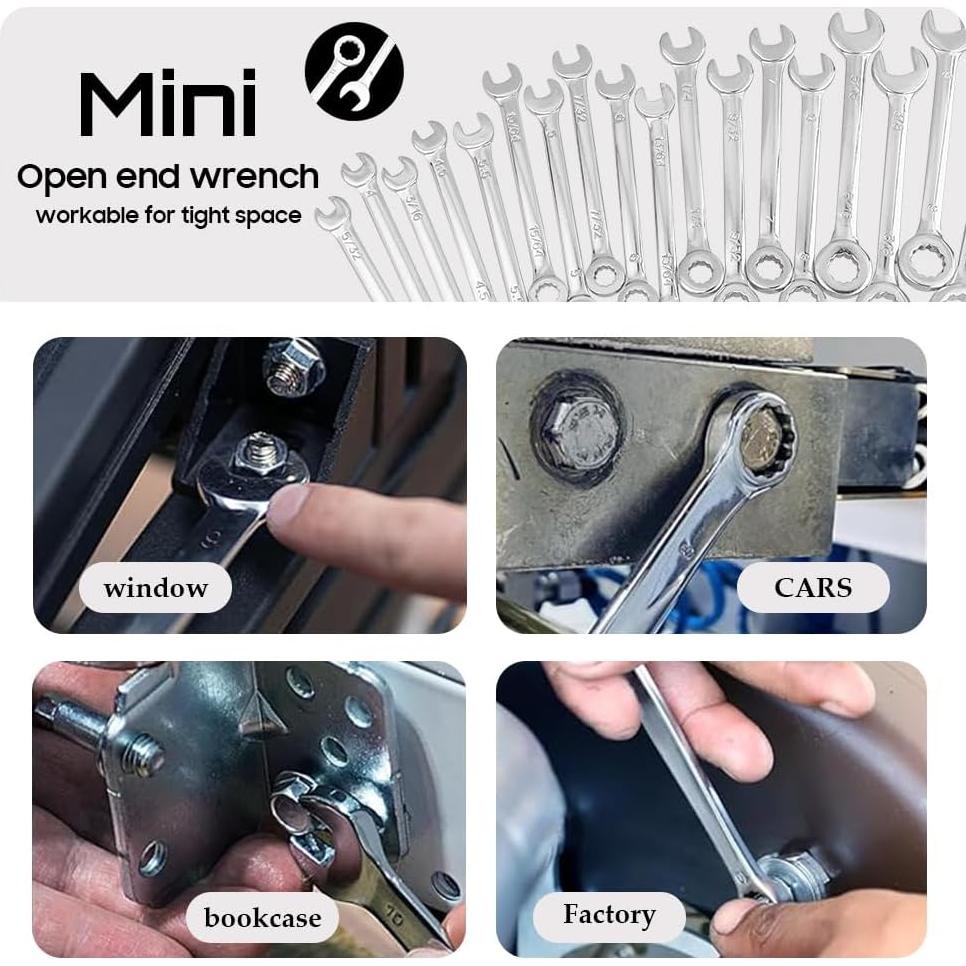 Juego de 20 Llaves Combinadas Eyech 4-11mm y 5-11mm