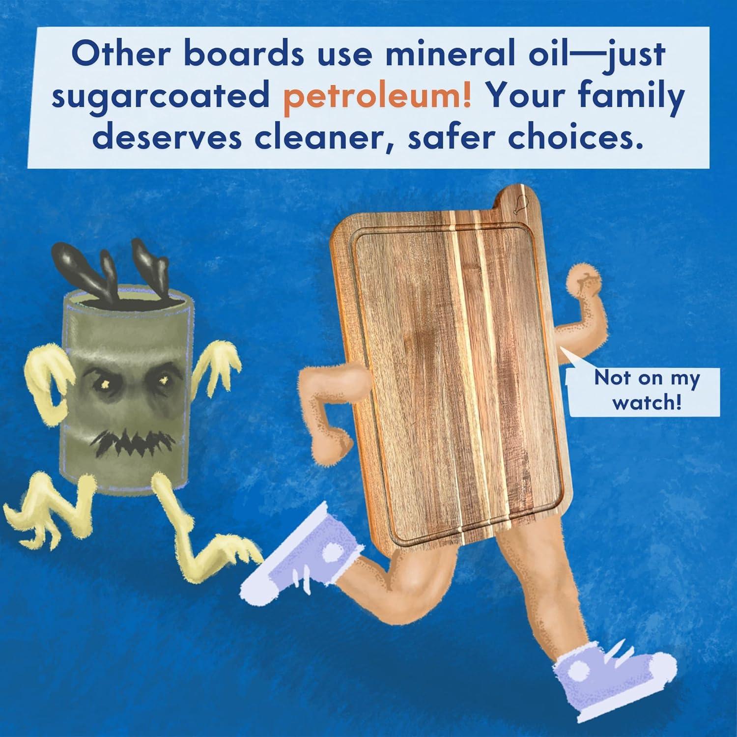 Juego de 3 Tablas de Cortar Ecológicas Ziruma - Madera de Acacia