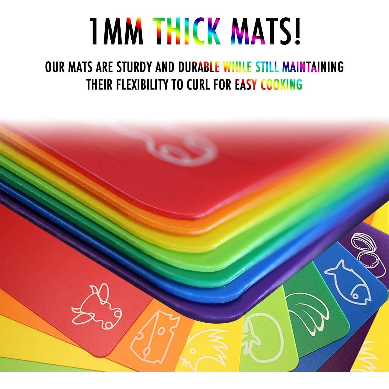 Set de 7 Tablas de Cortar Flexibles Fotouzy Arcoíris Antideslizantes