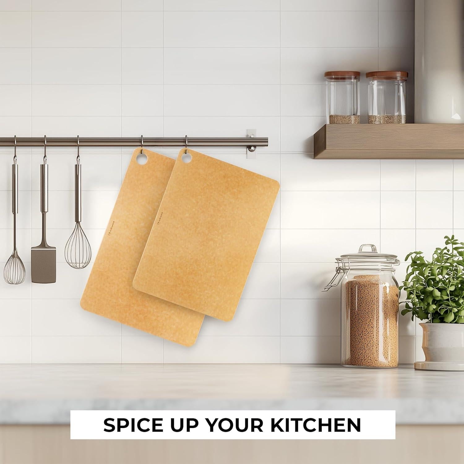 Juego de 2 Tablas de Cortar de Madera Freshware 30.48x22.86cm y 38.1x28.58cm