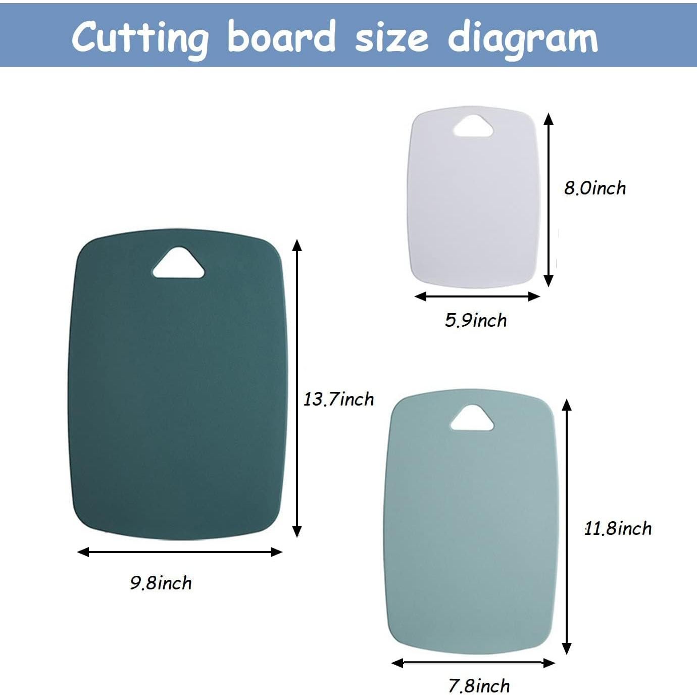 Juego de 3 Tablas de Cortar XINHUISHQZ Verde 35x25cm