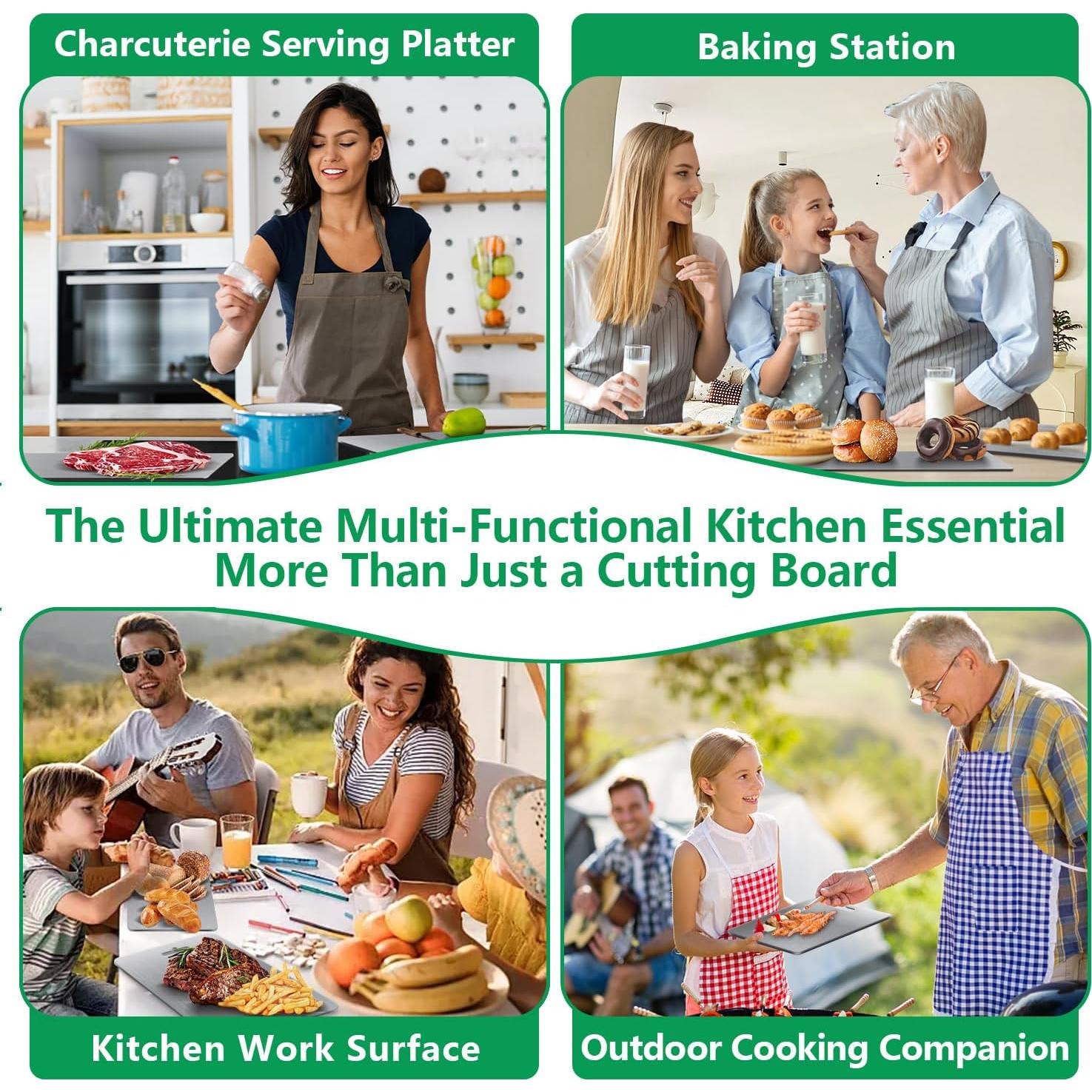 Juego de 3 Tablas de Cortar de Titanio BYEHOVOO - Doble Cara