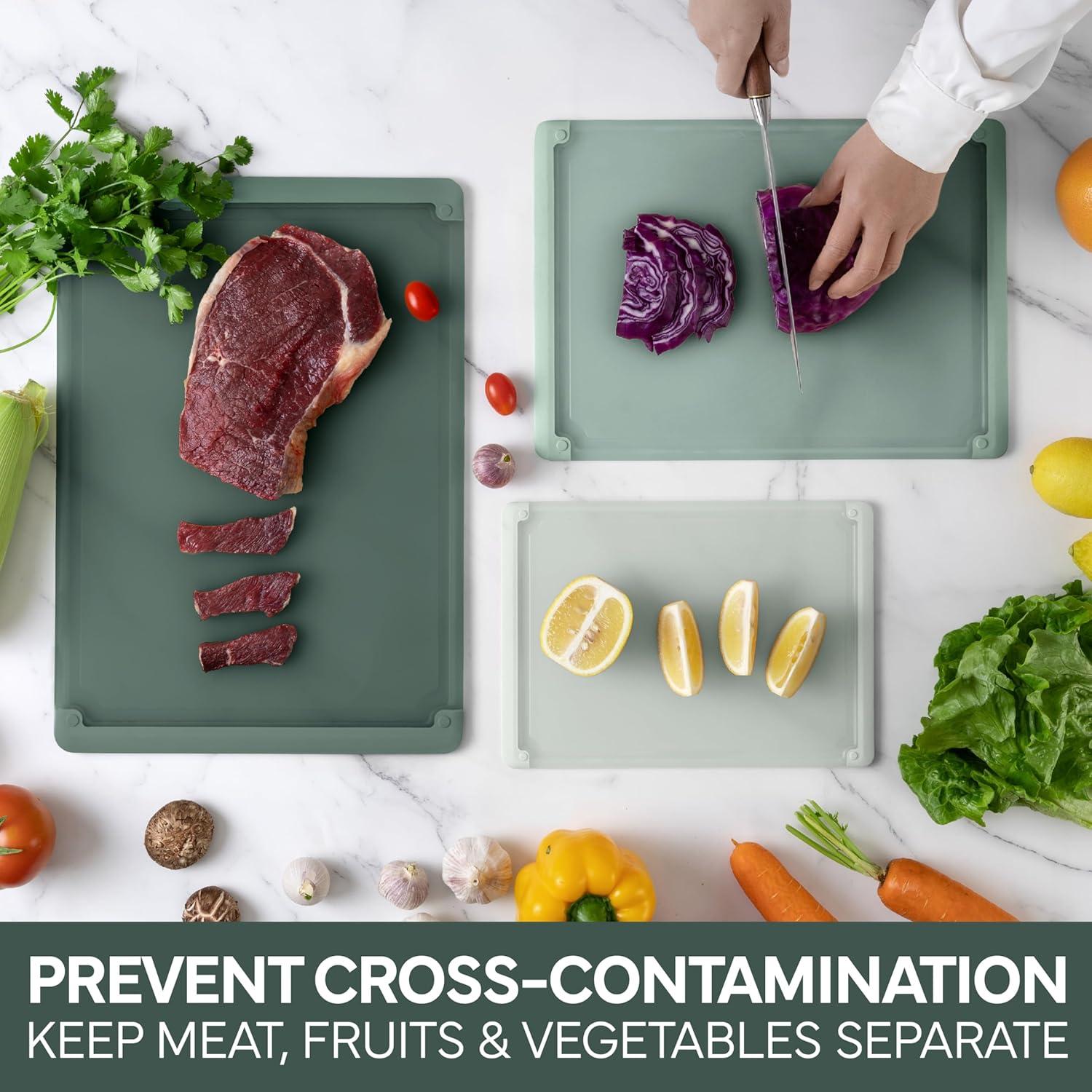 Juego de Tablas de Cortar COOK WITH COLOR 3 Piezas Antideslizantes