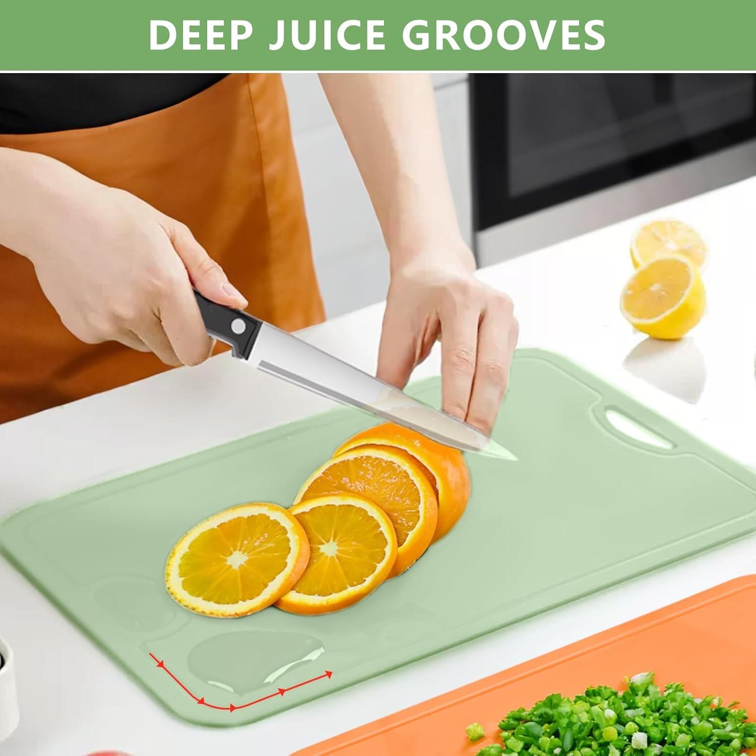 Tabla de Cortar Flexible Gintan con Cuchillo y Canal de Jugo