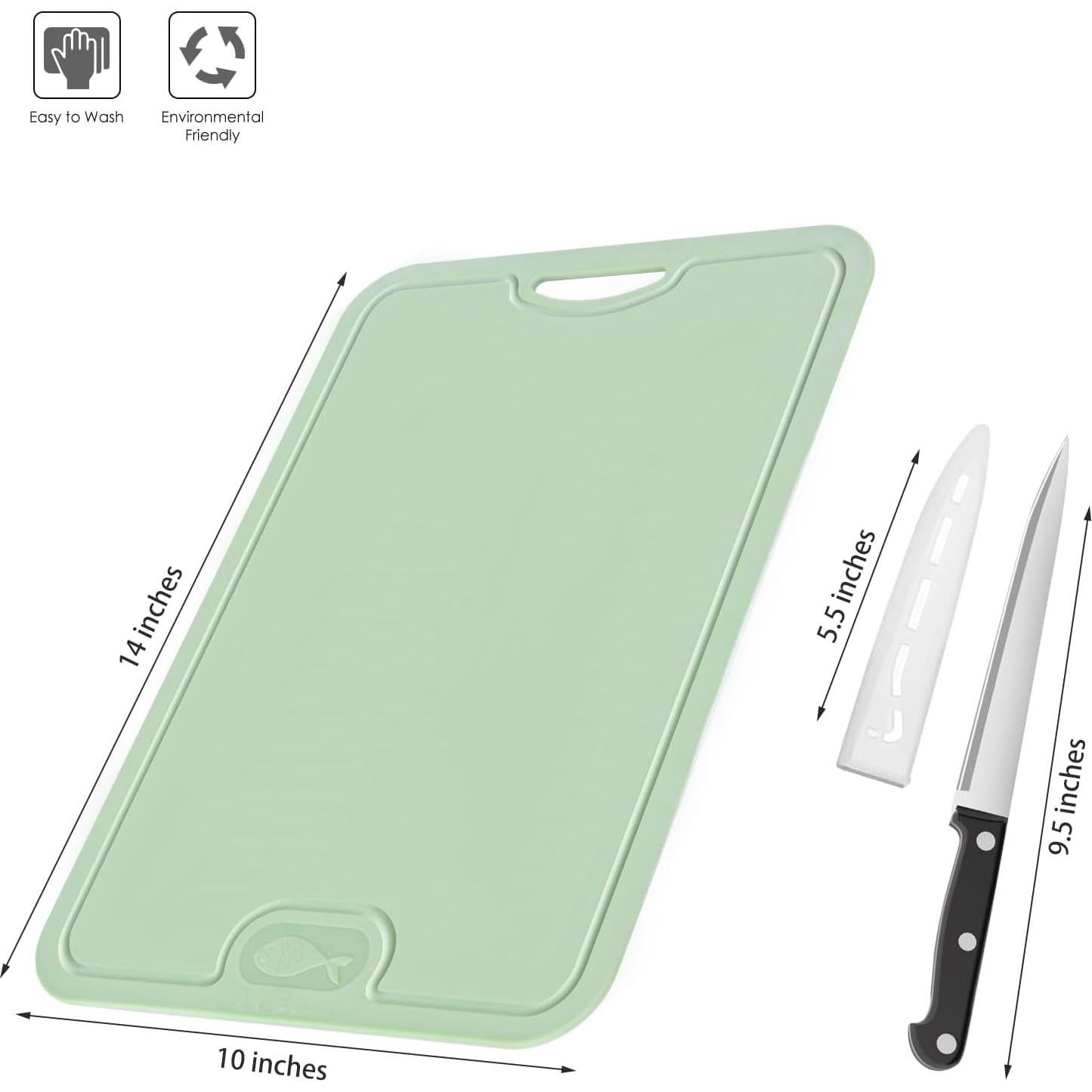 Tabla de Cortar Flexible Gintan con Cuchillo y Canal de Jugo