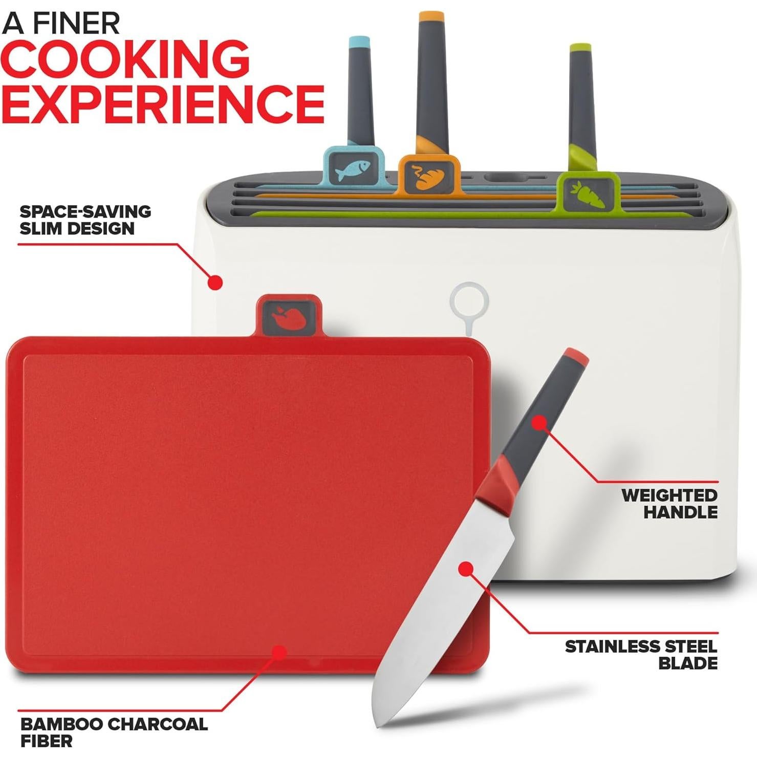 Juego de tablas de cortar y cuchillos Modern Innovations - Autolimpiante