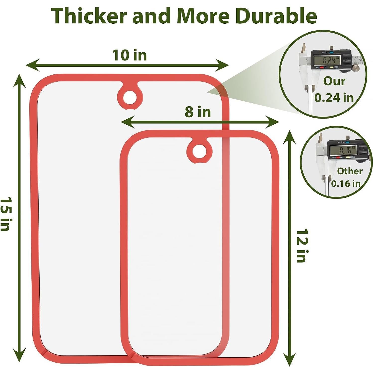 Juego de 2 Tablas de Cortar de Vidrio Freshmage 38x25 cm y 30x20 cm