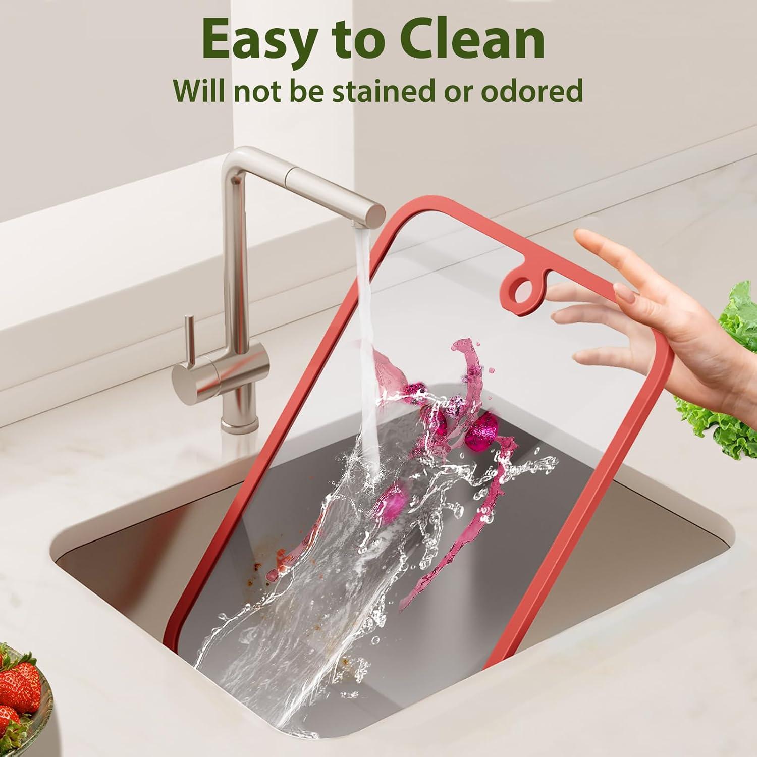 Juego de 2 Tablas de Cortar de Vidrio Freshmage 38x25 cm y 30x20 cm