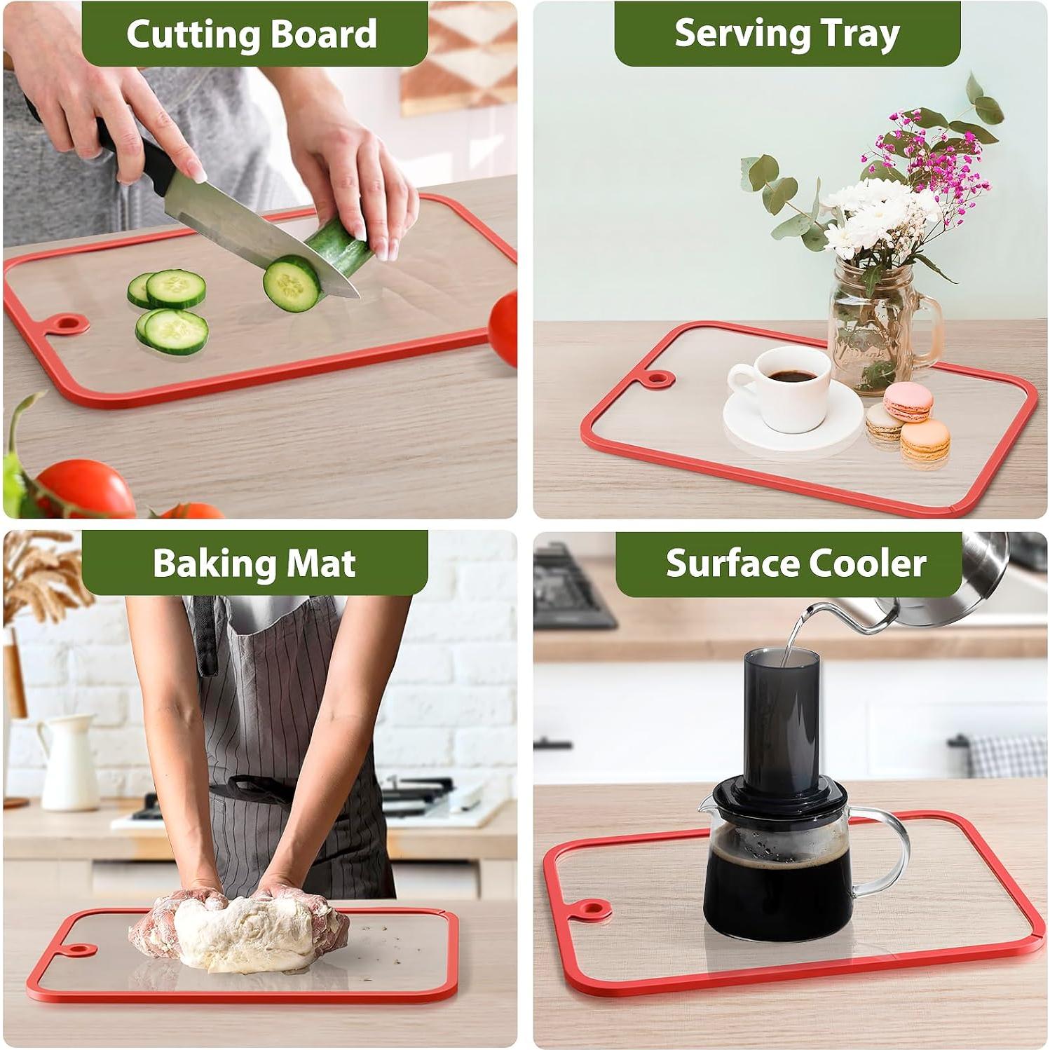 Juego de 2 Tablas de Cortar de Vidrio Freshmage 38x25 cm y 30x20 cm