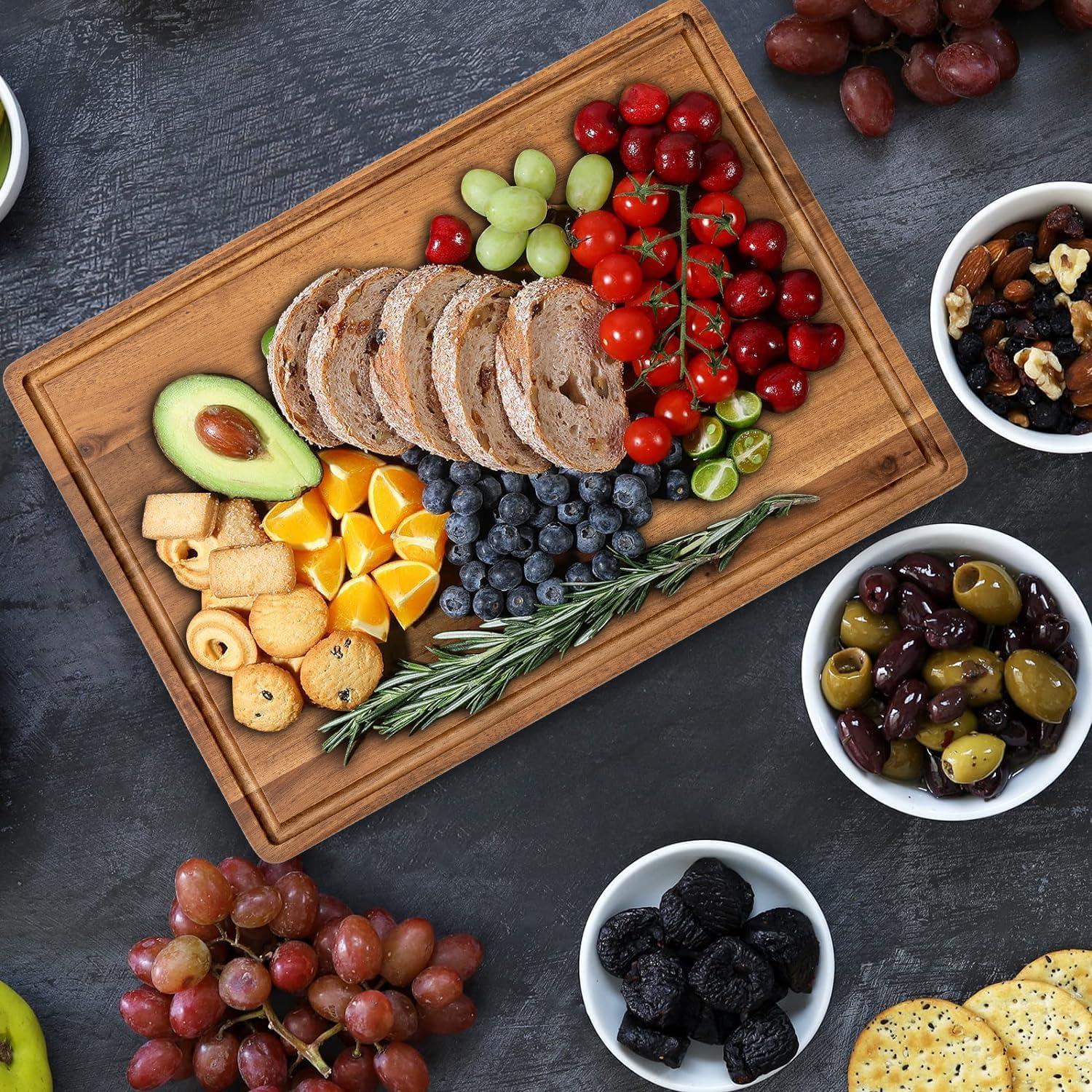 Set de 3 Tablas de Cortar de Madera KOLWOVEN - Acacia 43.2x30 cm