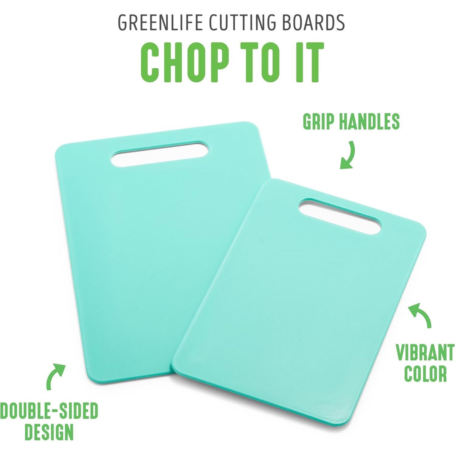Juego de Tablas de Cortar GreenLife 2 Piezas Turquesa 20x30 cm