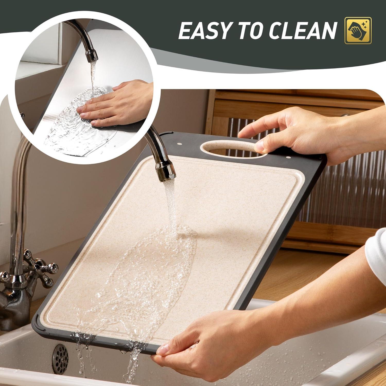 Juego de 2 Tablas de Cortar Socisen Acero Inoxidable 44x31cm