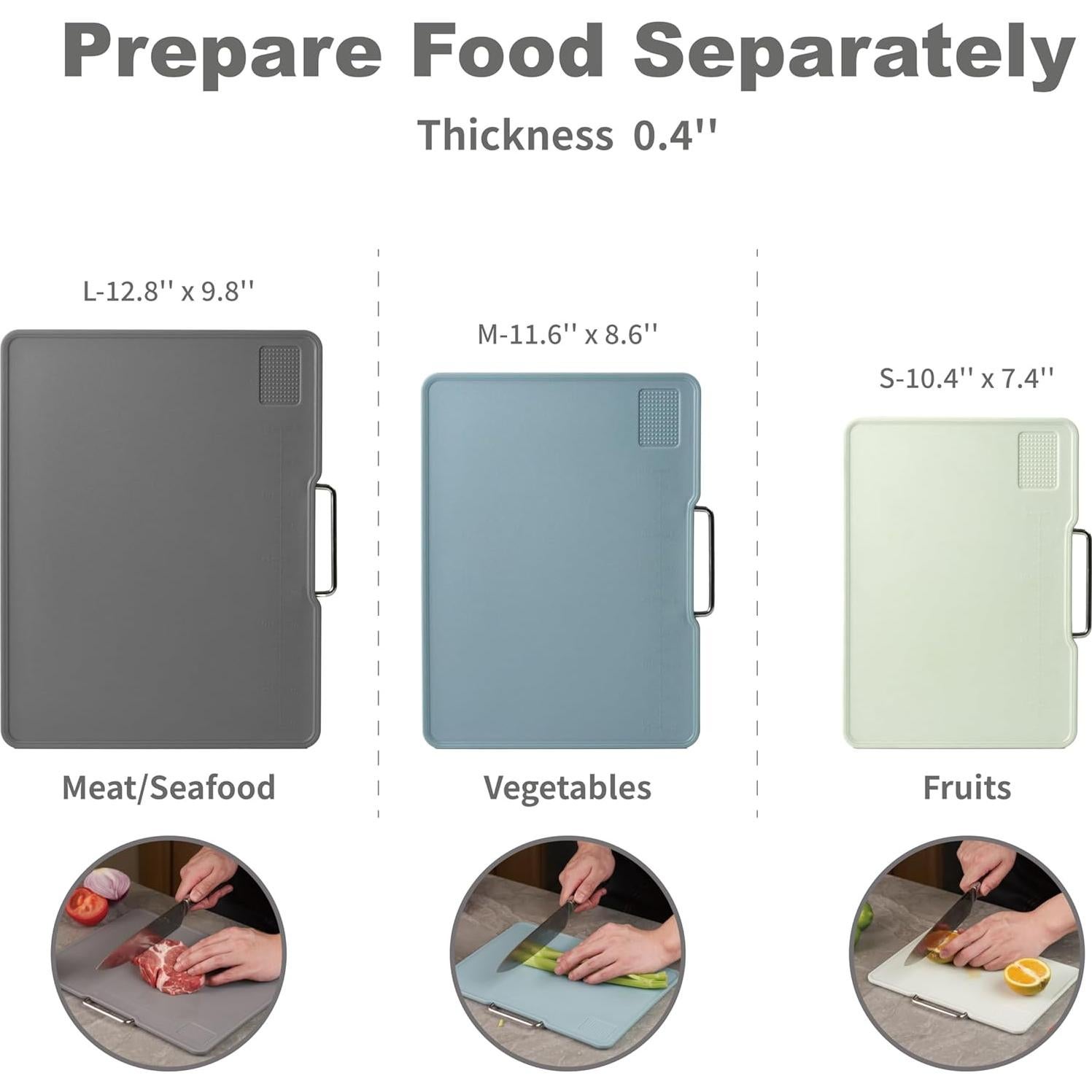 Set de 3 Tablas de Cortar KOFRAND con Soporte Antideslizante